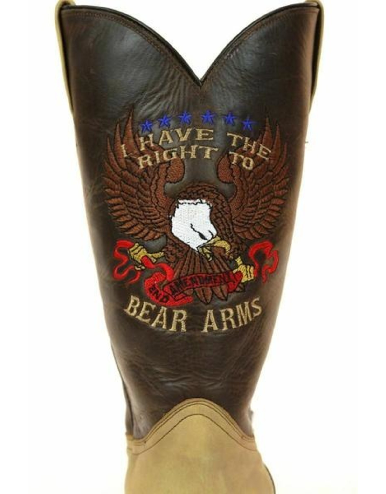 Boots-Men Rockin Leather 1199 Right to Bear Arms