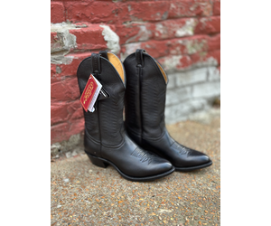 Boulet Men's Black Deer Tan Cowboy Boots - Premium Leather