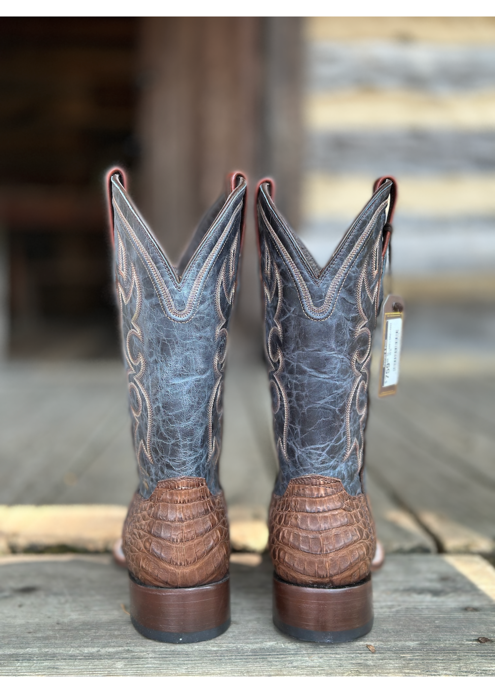 Stetson John B Stetson No. 12-020-1852-0203 Bozeman Caiman Belly Western Boot