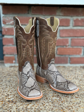 Men's R Watson RW7913-2 Python Belly/Goat Boots - Rustic - Hewlett