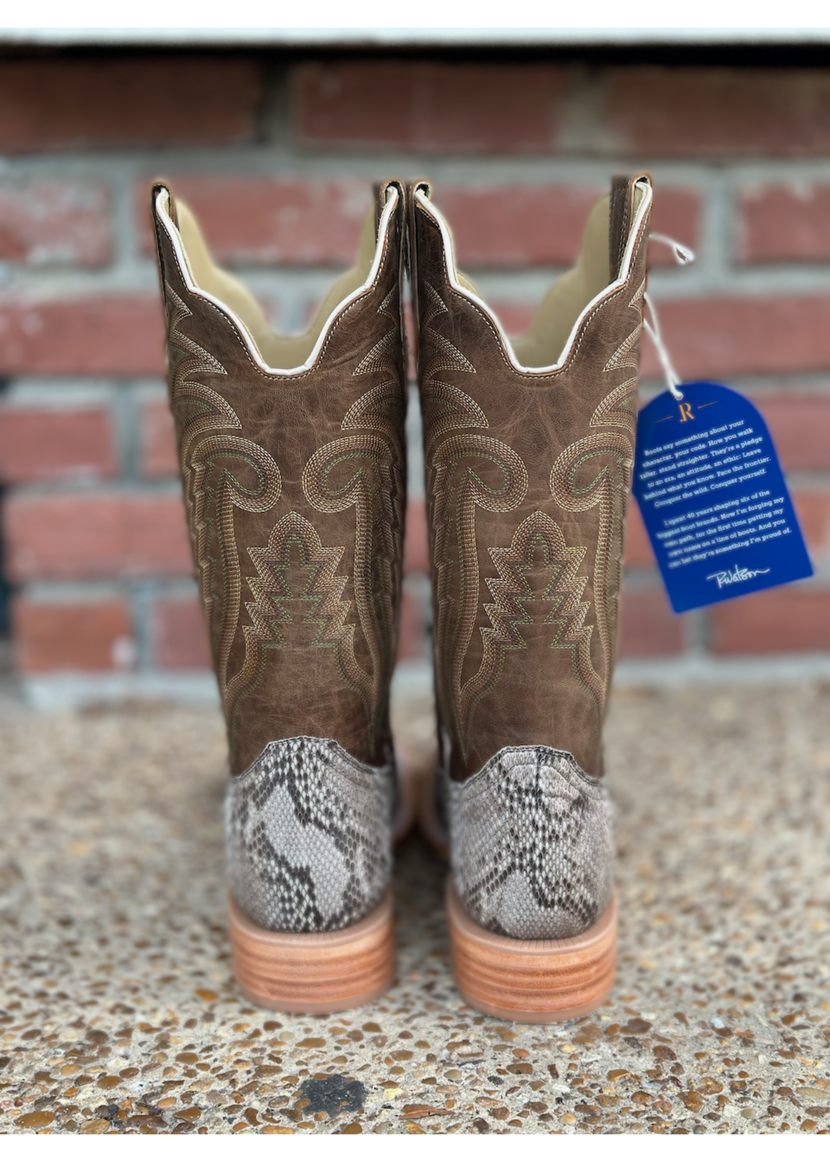 R Watson R Watson RW7913-2 Python Belly/ Goat Boot