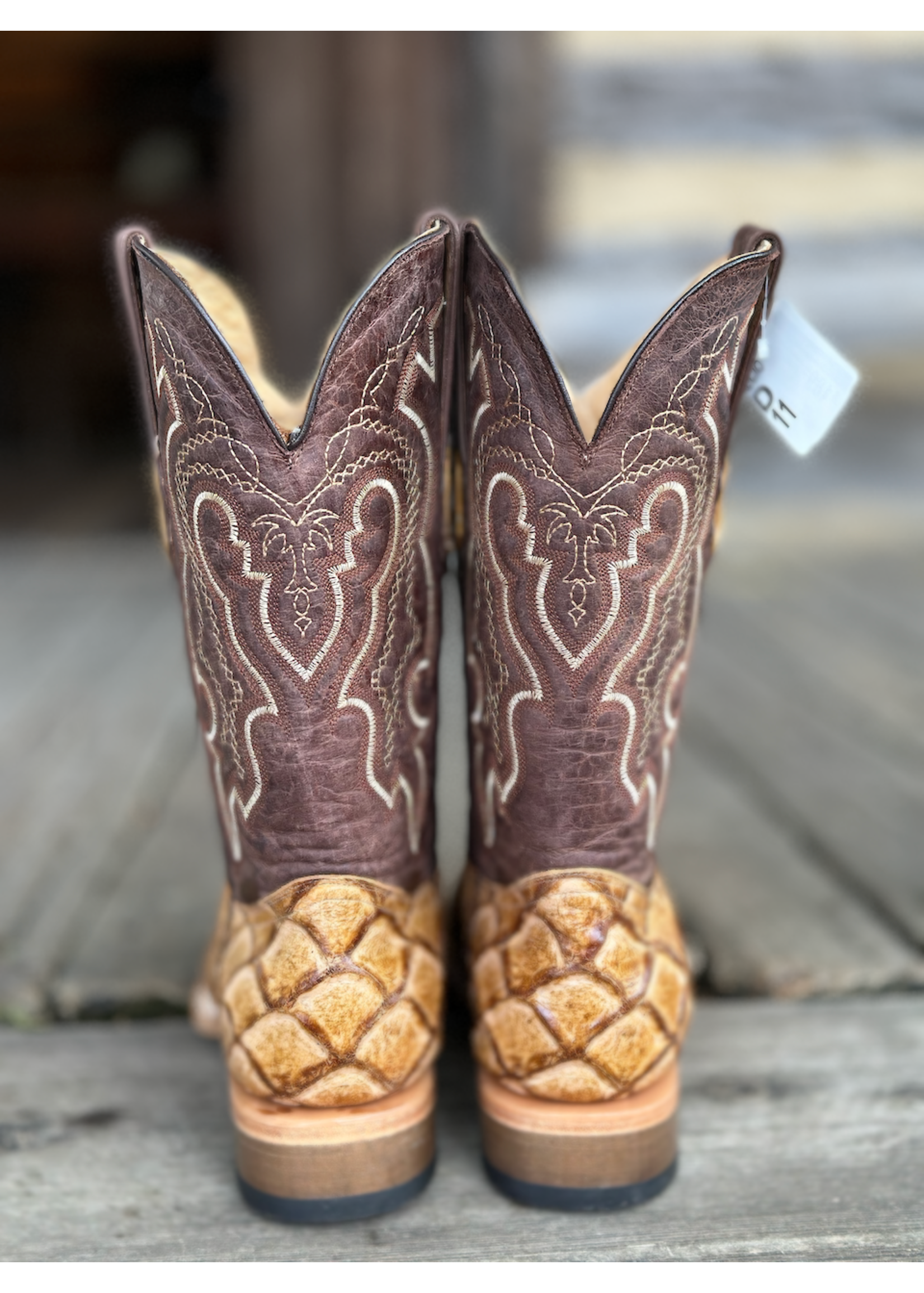 Hewlett & Dunn Hewlett & Dunn Q157 Arapaima Print Boot