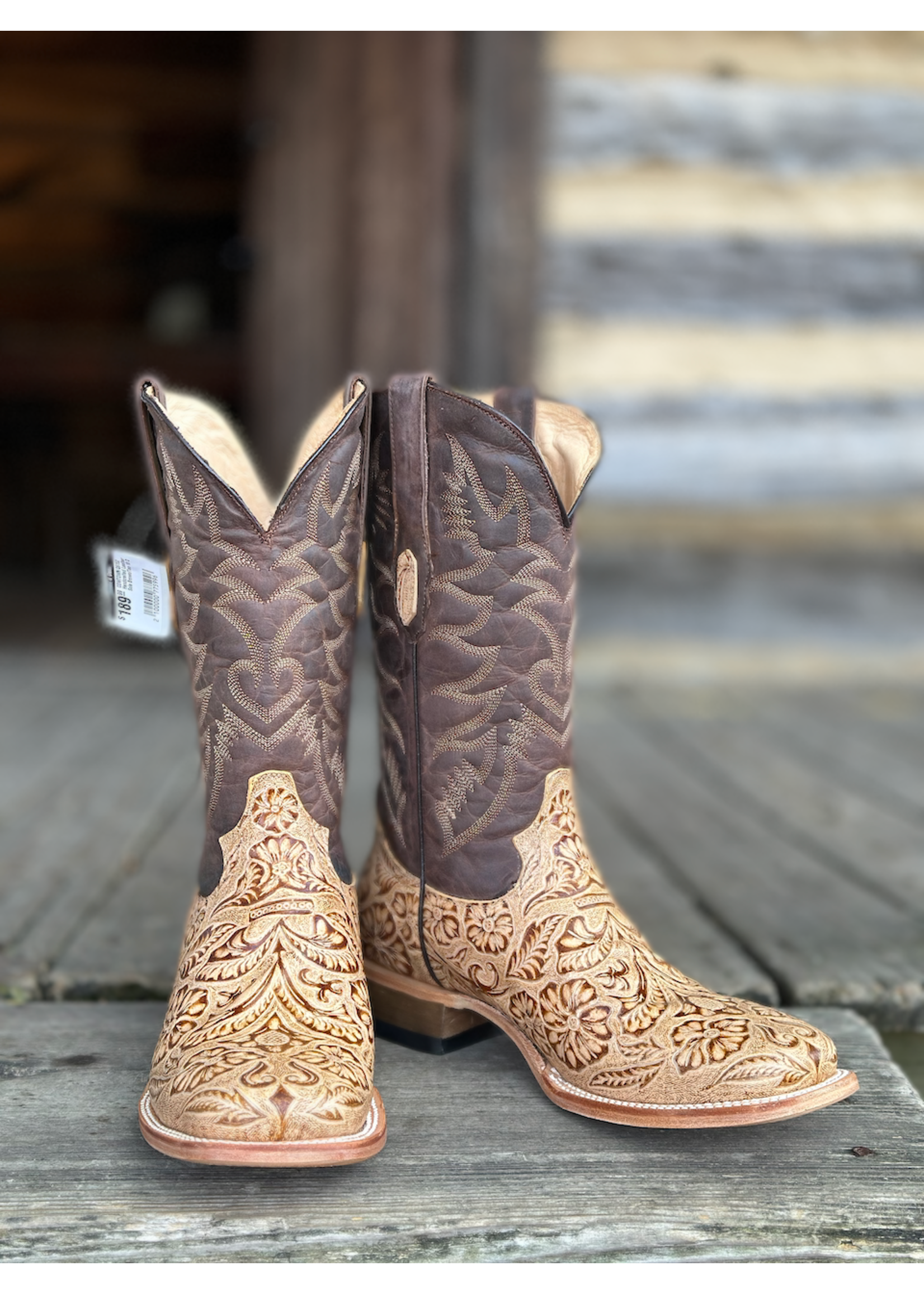 Hewlett & Dunn Hewlett & Dunn Q6152 Tooled  Print Boot