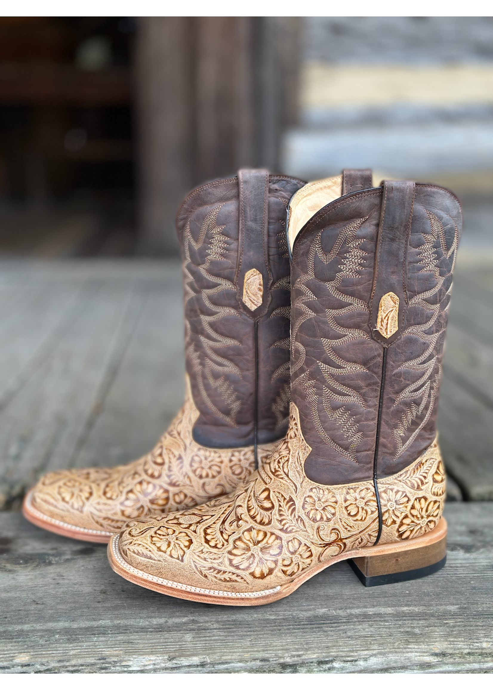 Hewlett & Dunn Hewlett & Dunn Q6152 Tooled  Print Boot