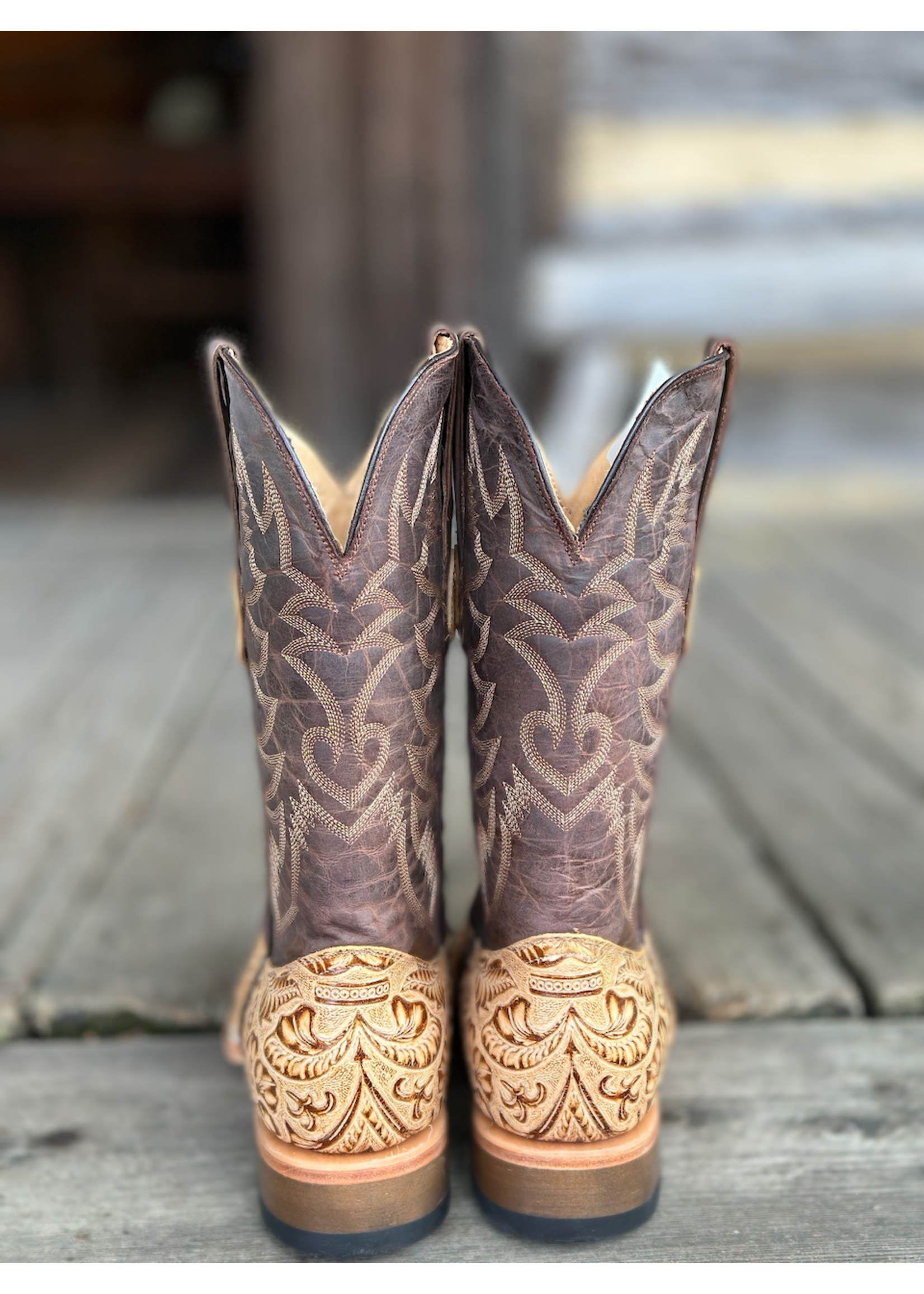 Hewlett & Dunn Hewlett & Dunn Q6152 Tooled  Print Boot