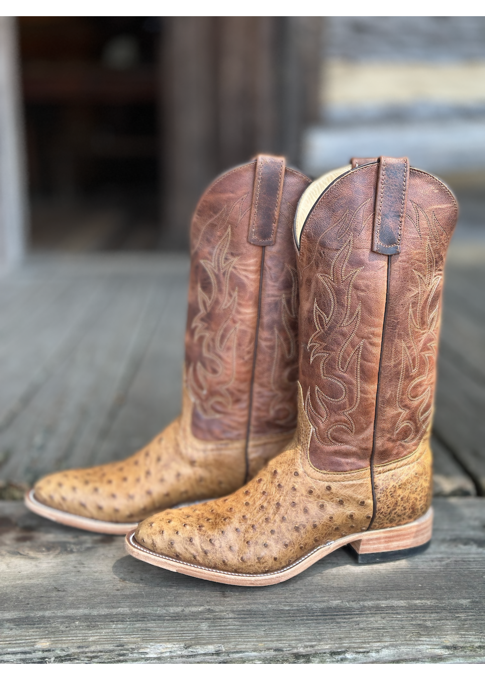 Anderson Bean Anderson Bean No. 337304 Terra Vintage Full Quill Ostrich Western Boot