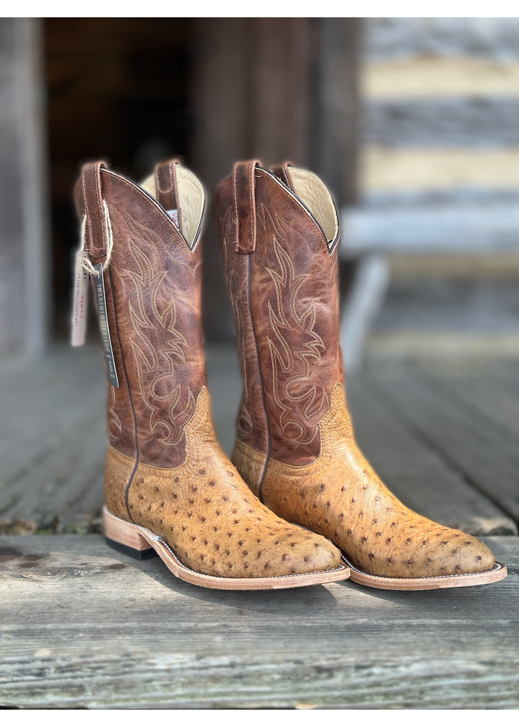 Anderson Bean Anderson Bean No. 337304 Terra Vintage Full Quill Ostrich Western Boot