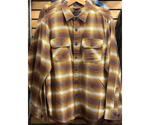 Men's Blue Plaid Burnside Double-Brushed Flannel Shirt