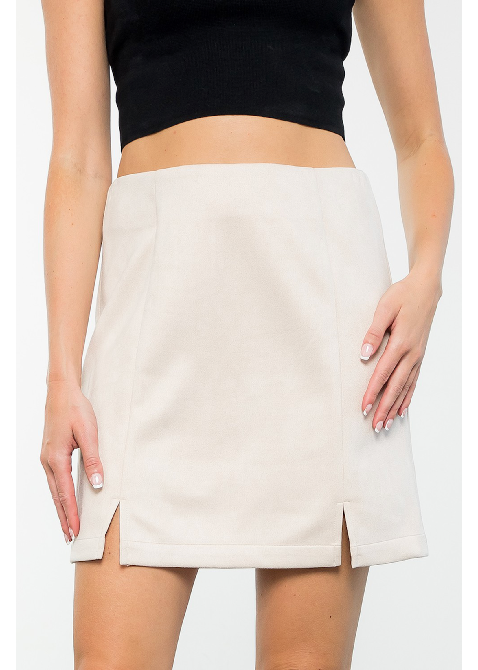 Thml THML THS1438 Suede Skirt