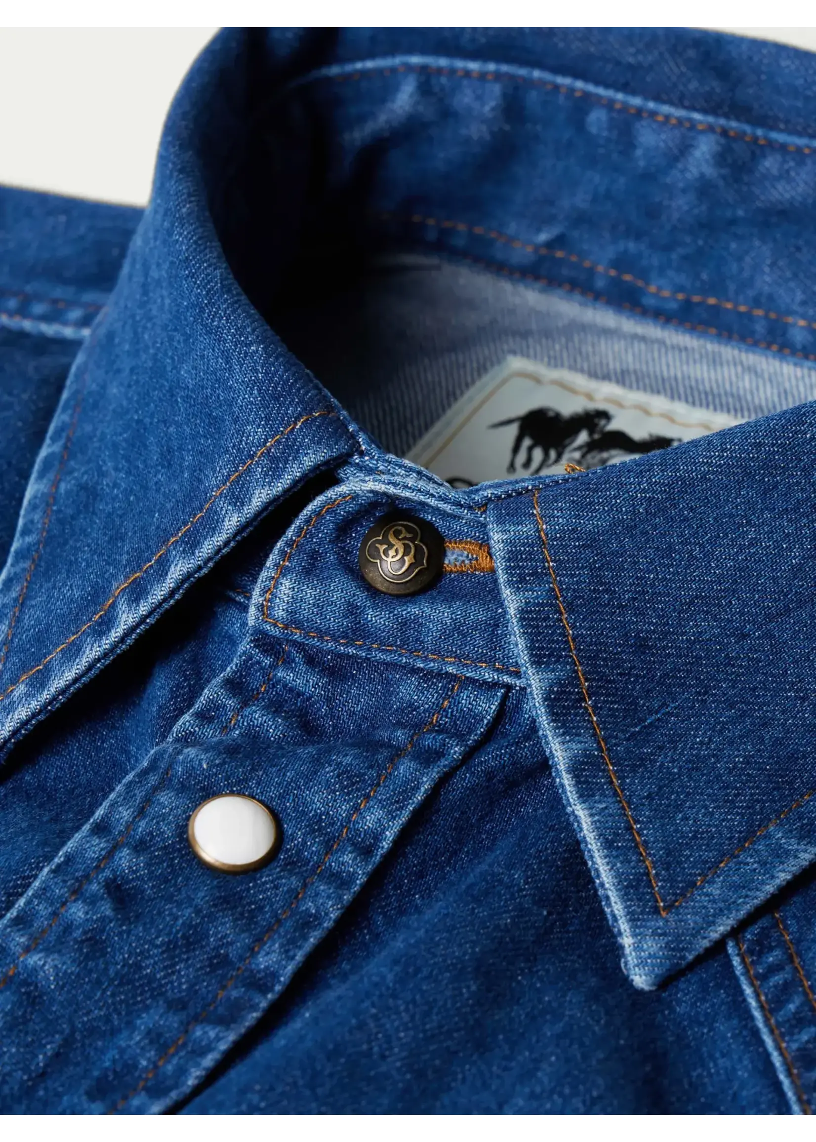 Classic Western Denim Snap Shirt