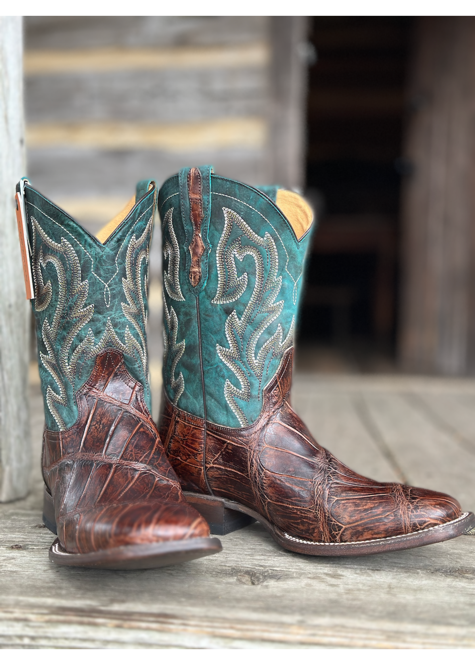 Stetson Stetson Square Toe Alligator Boots