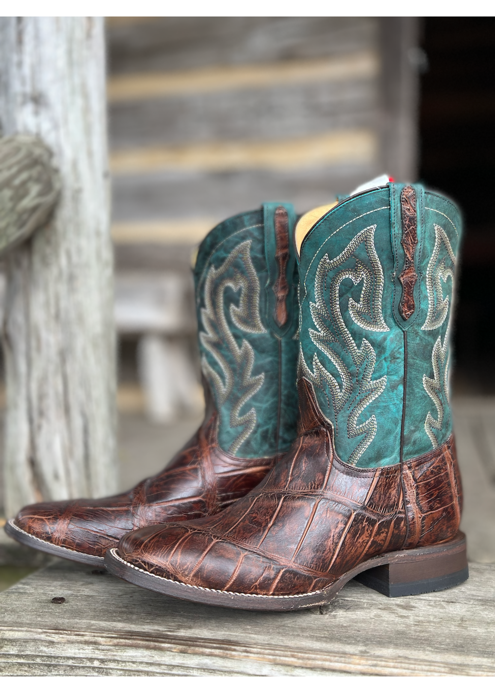 Stetson Stetson Square Toe Alligator Boot