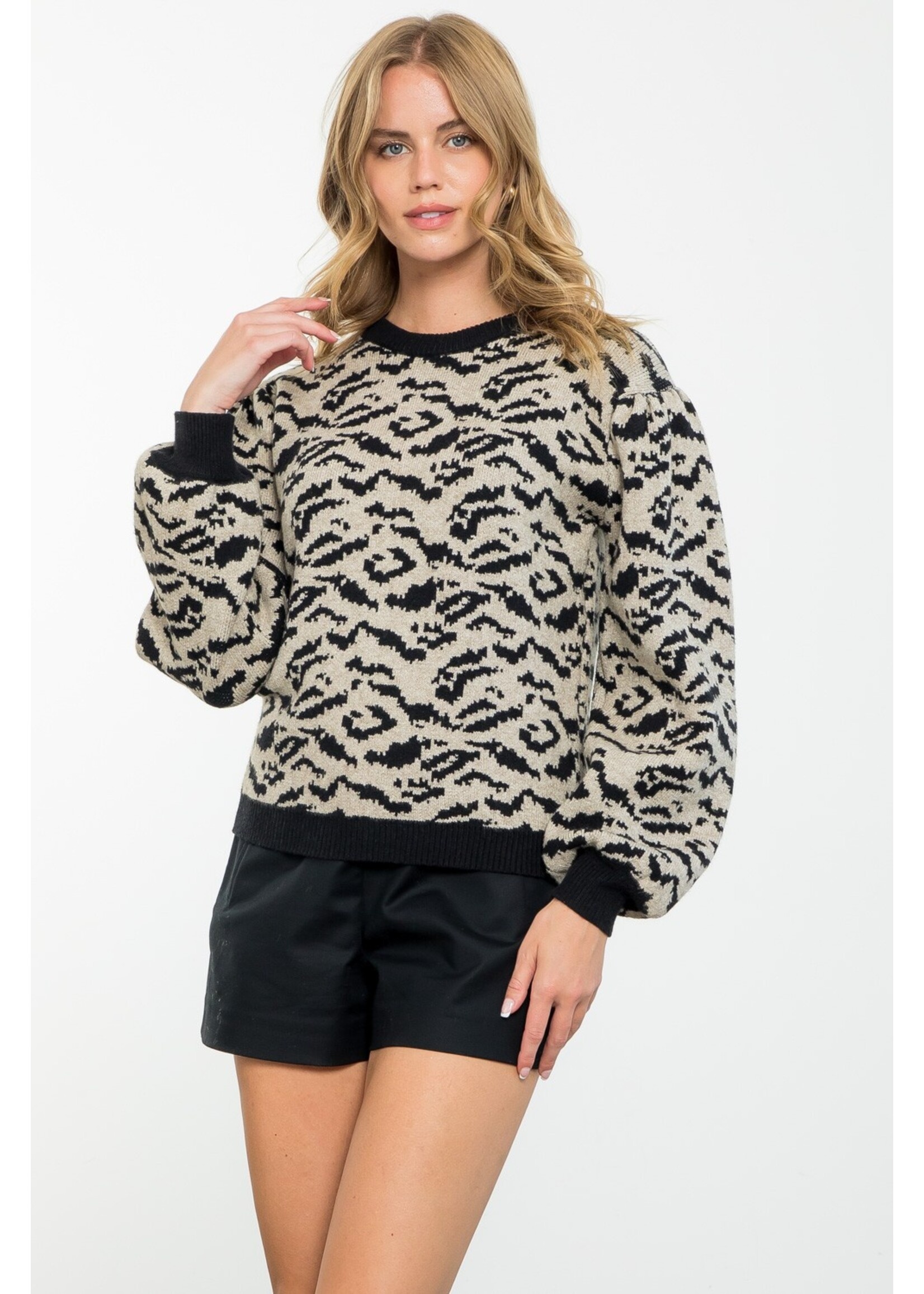 Thml Thml Long Sleeve Print Sweater