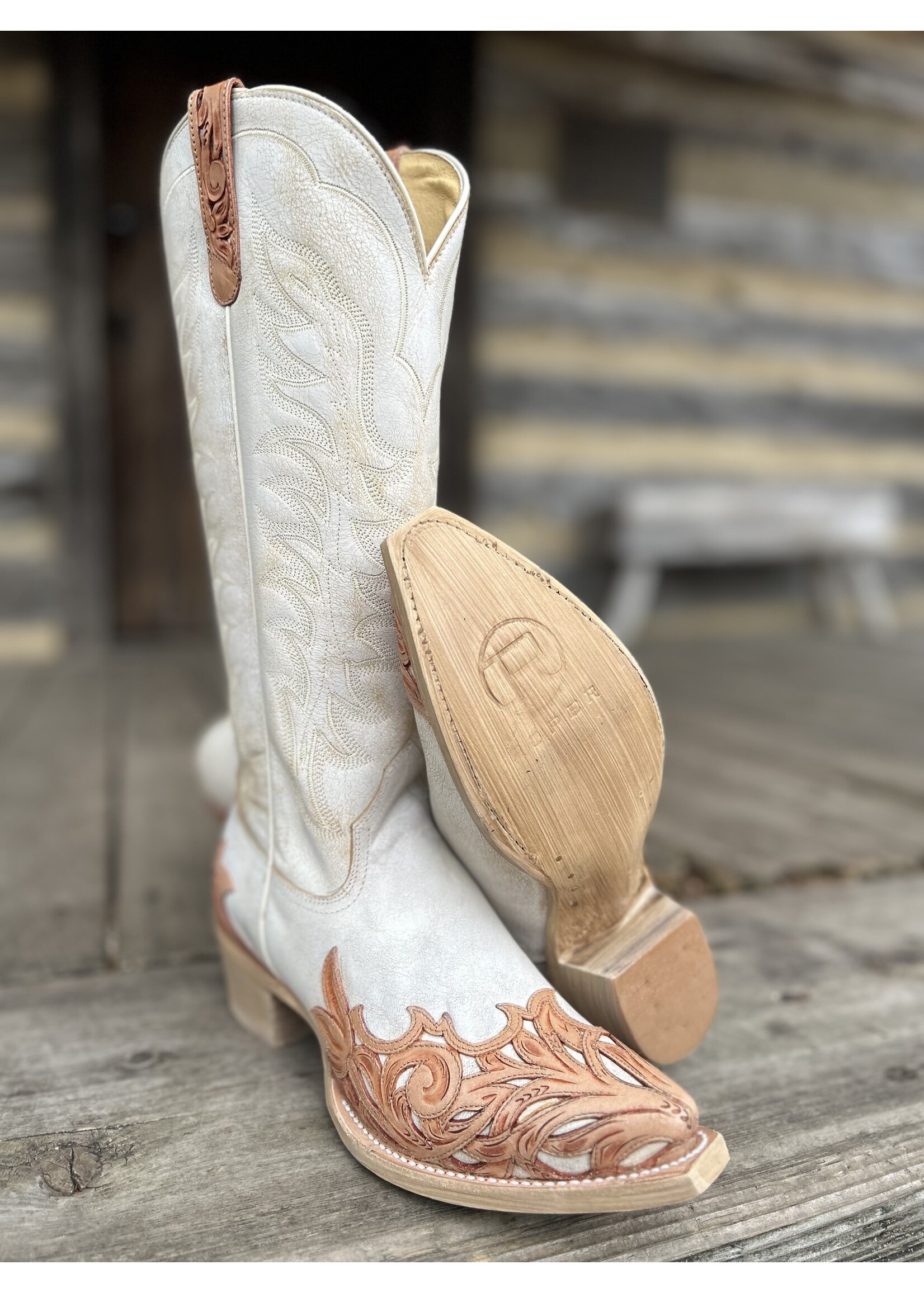 Roper Roper 09-021-7635-8639 Tooled Wing Tip Boot