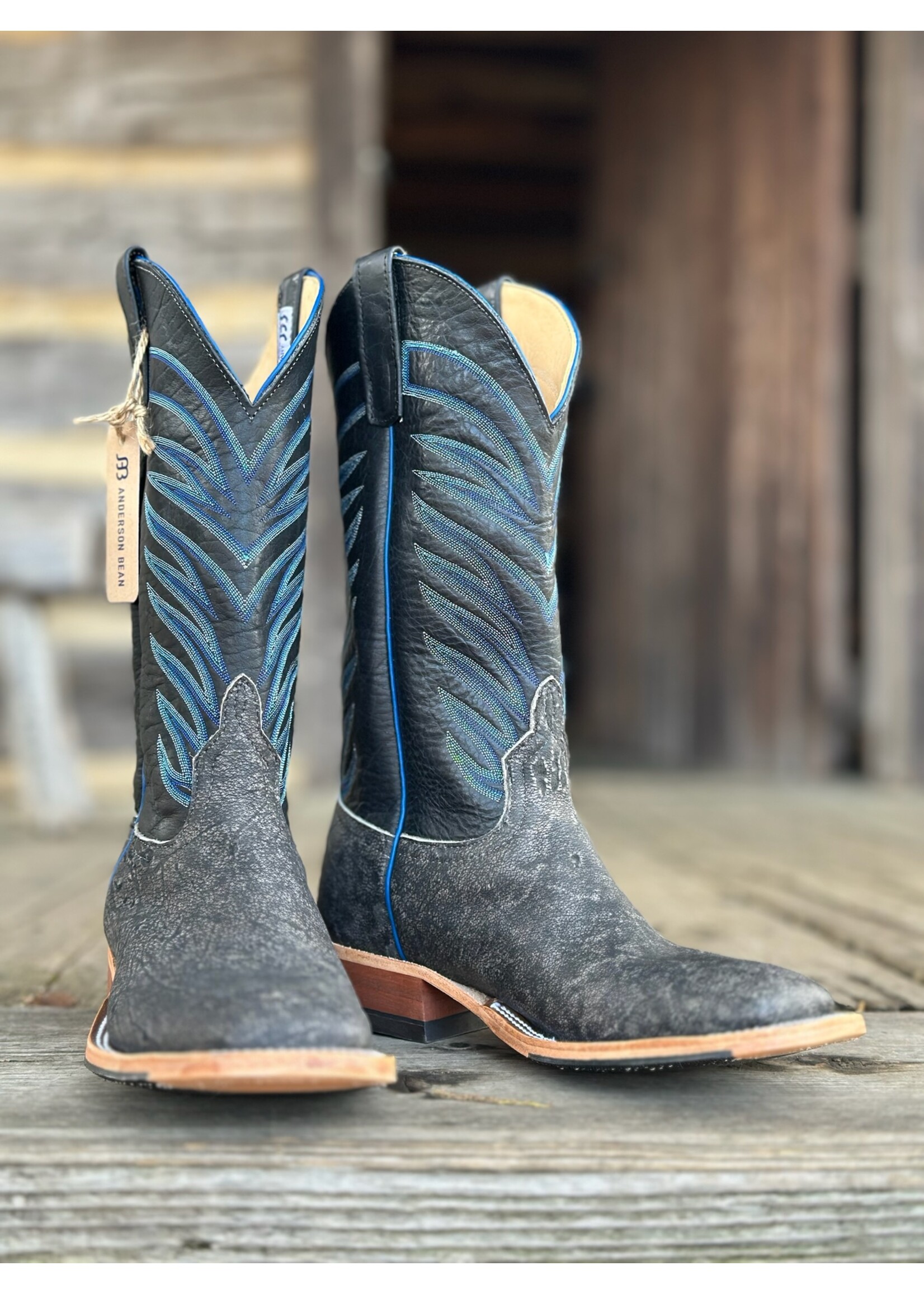 Anderson Bean Anderson Bean No. 338791 Cape Buffalo/Bison Western Boot