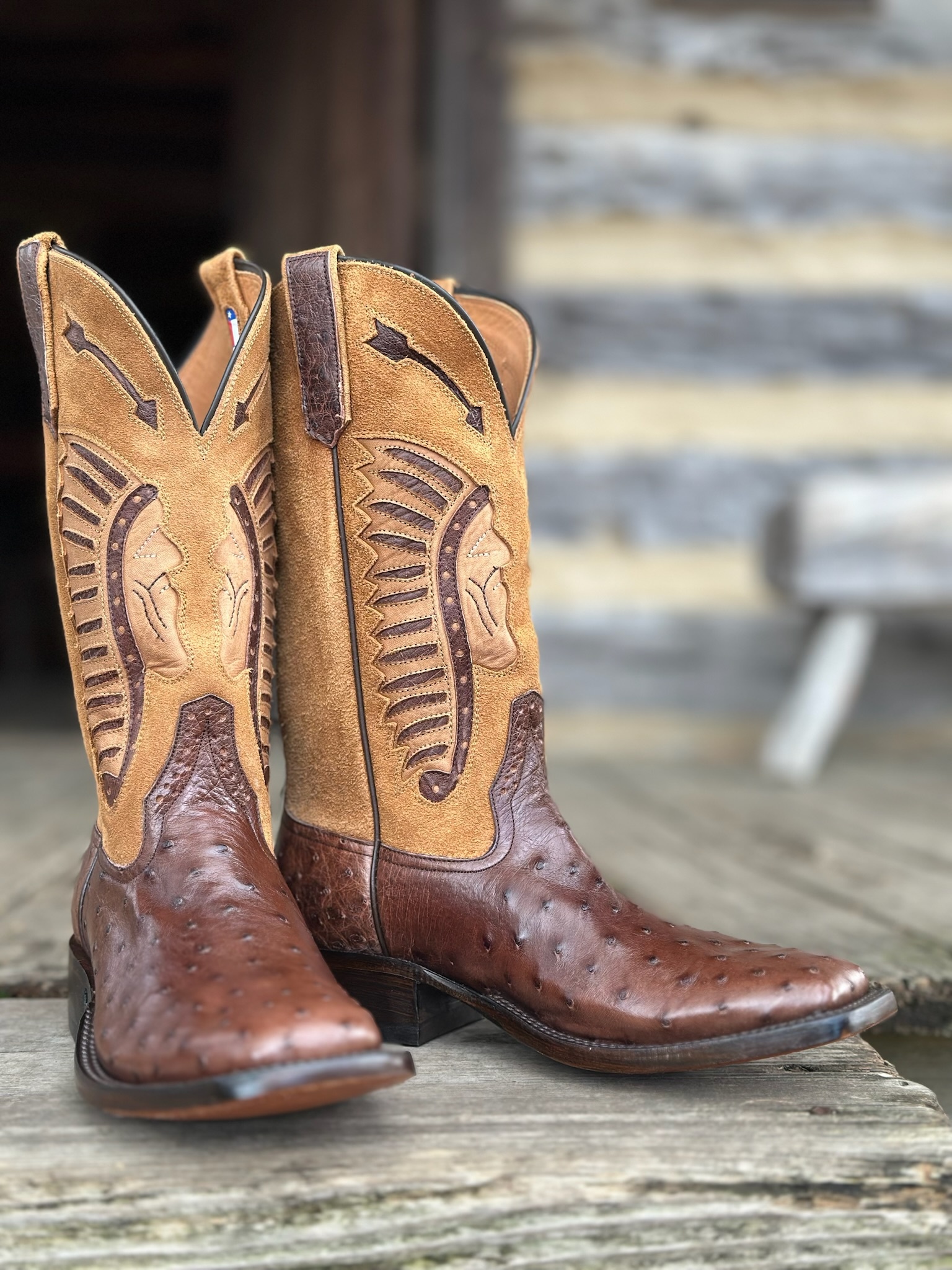 Rios of Mercedes Mens Full Quill Ostrich Western Boot Rios of Mercedes Mens Full Quill Ostrich Western Boot