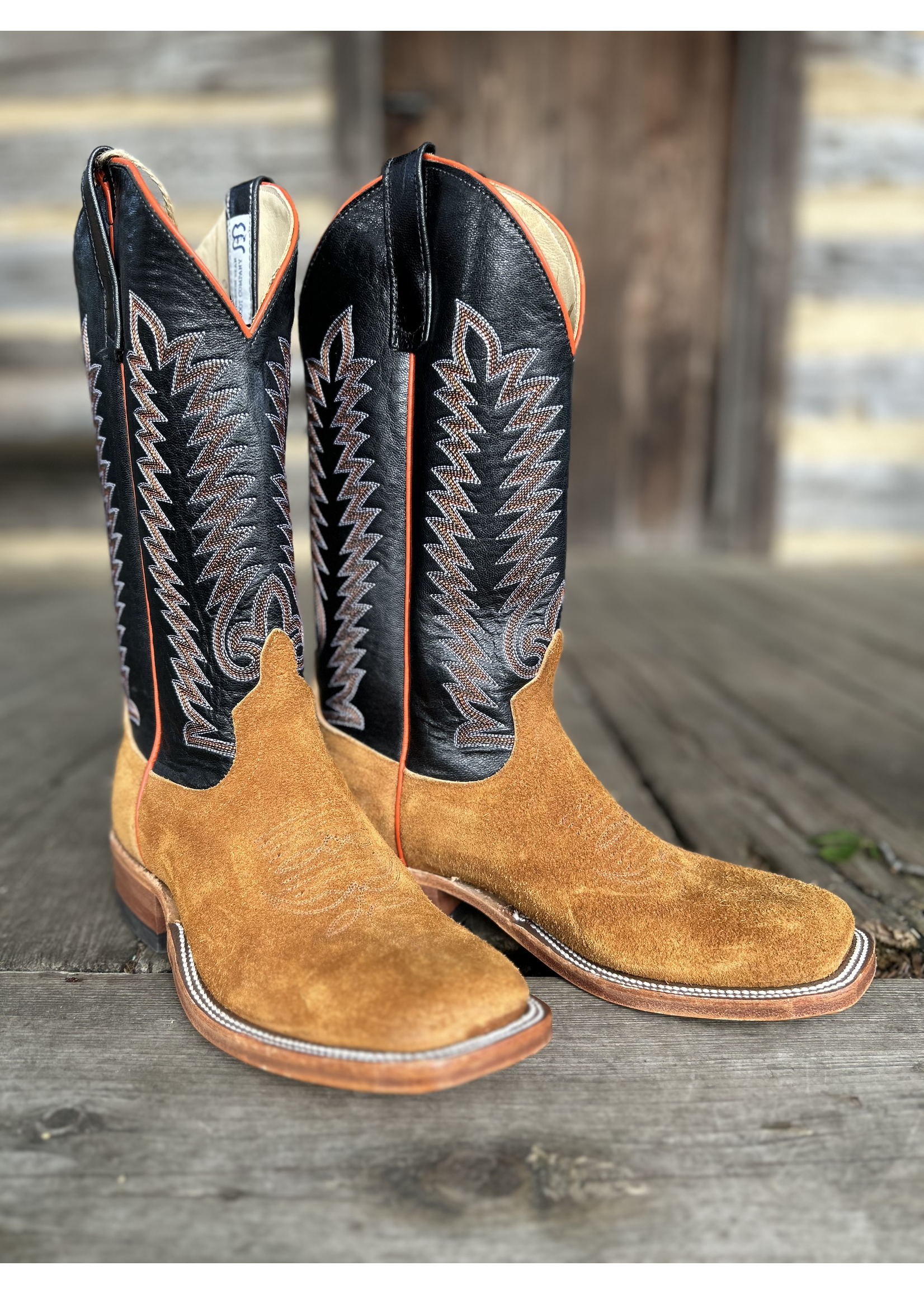 Anderson Bean Anderson Bean No. 336647 Rust Crazyhorse Roughout Western Boot