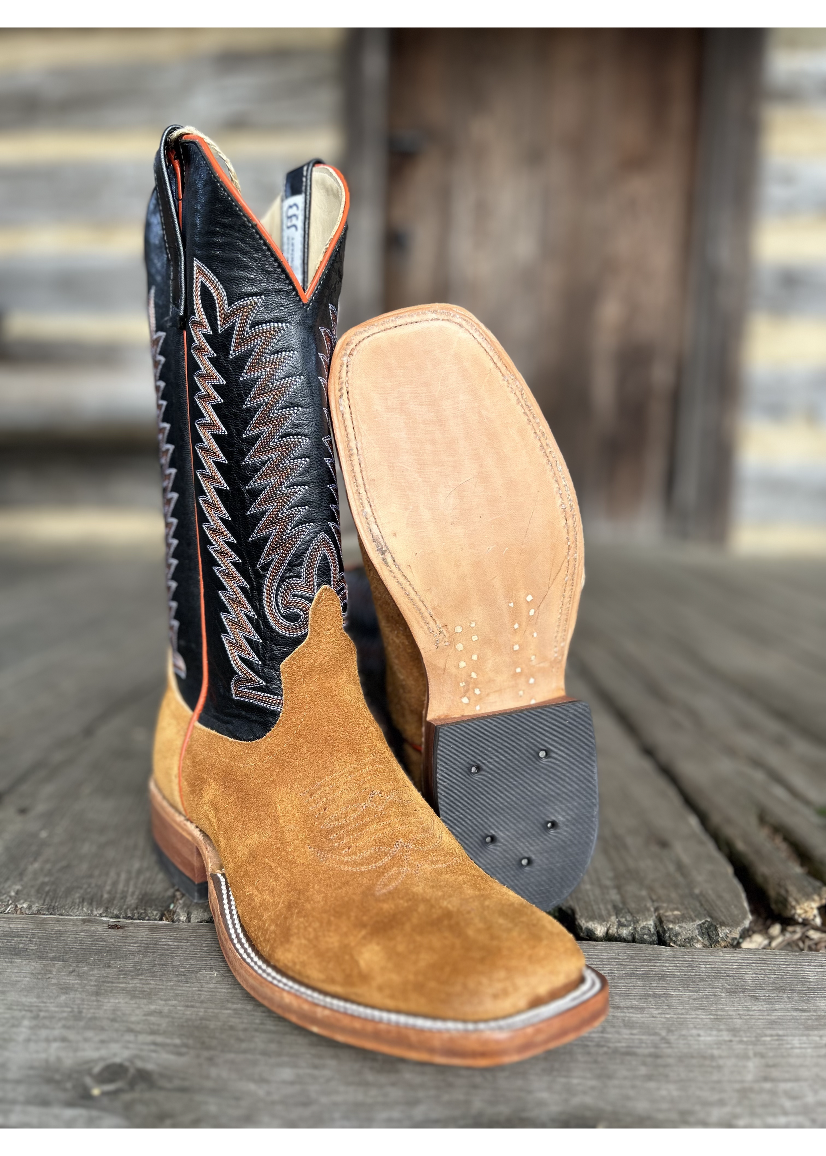 Anderson Bean Anderson Bean No. 336647 Rust Crazyhorse Roughout Western Boot