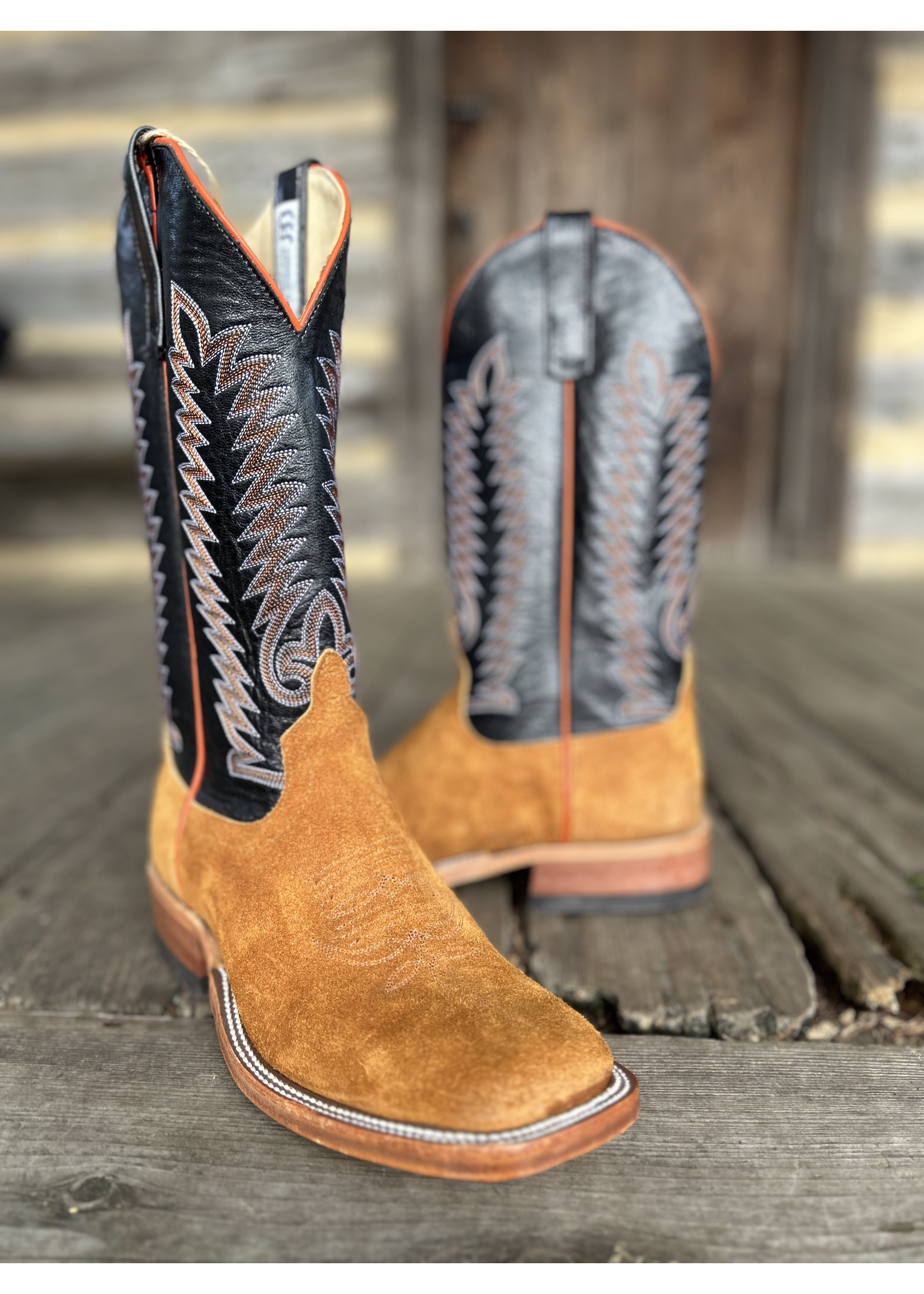 Anderson Bean Anderson Bean No. 336647 Rust Crazyhorse Roughout Western Boot