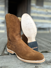 Stetson Mens Brown Leather Rancher Zip Roper Boots - Premium Stetson Mens Brown Leather Rancher Zip Roper Boots - Premium