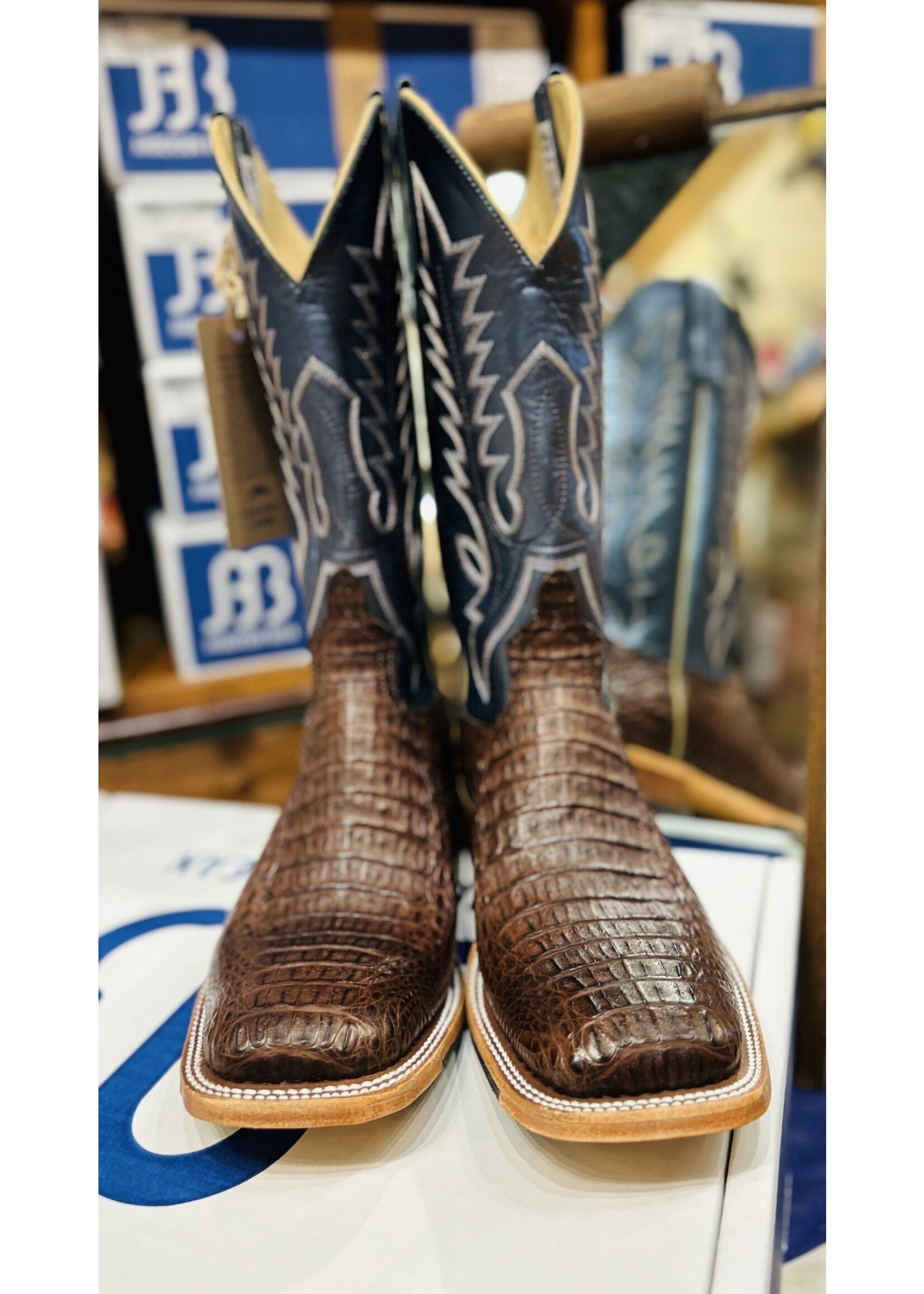 Anderson Bean Anderson Bean No. 340034 Brown LUX Hornback Caiman Western Boot