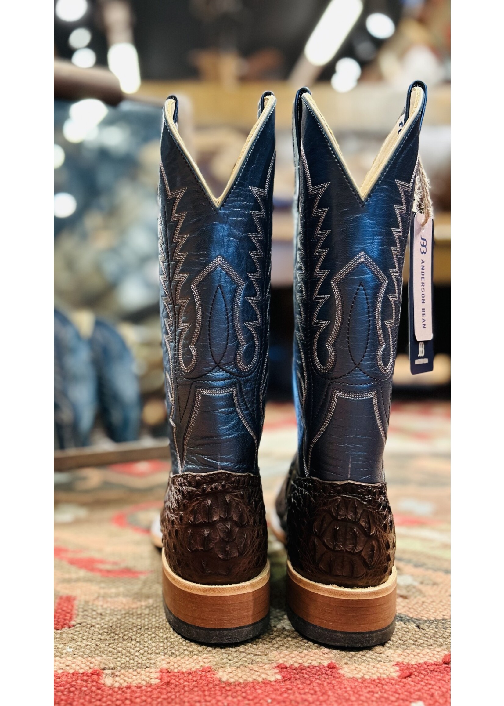 Anderson Bean Anderson Bean No. 340034 Brown LUX Hornback Caiman Western Boot