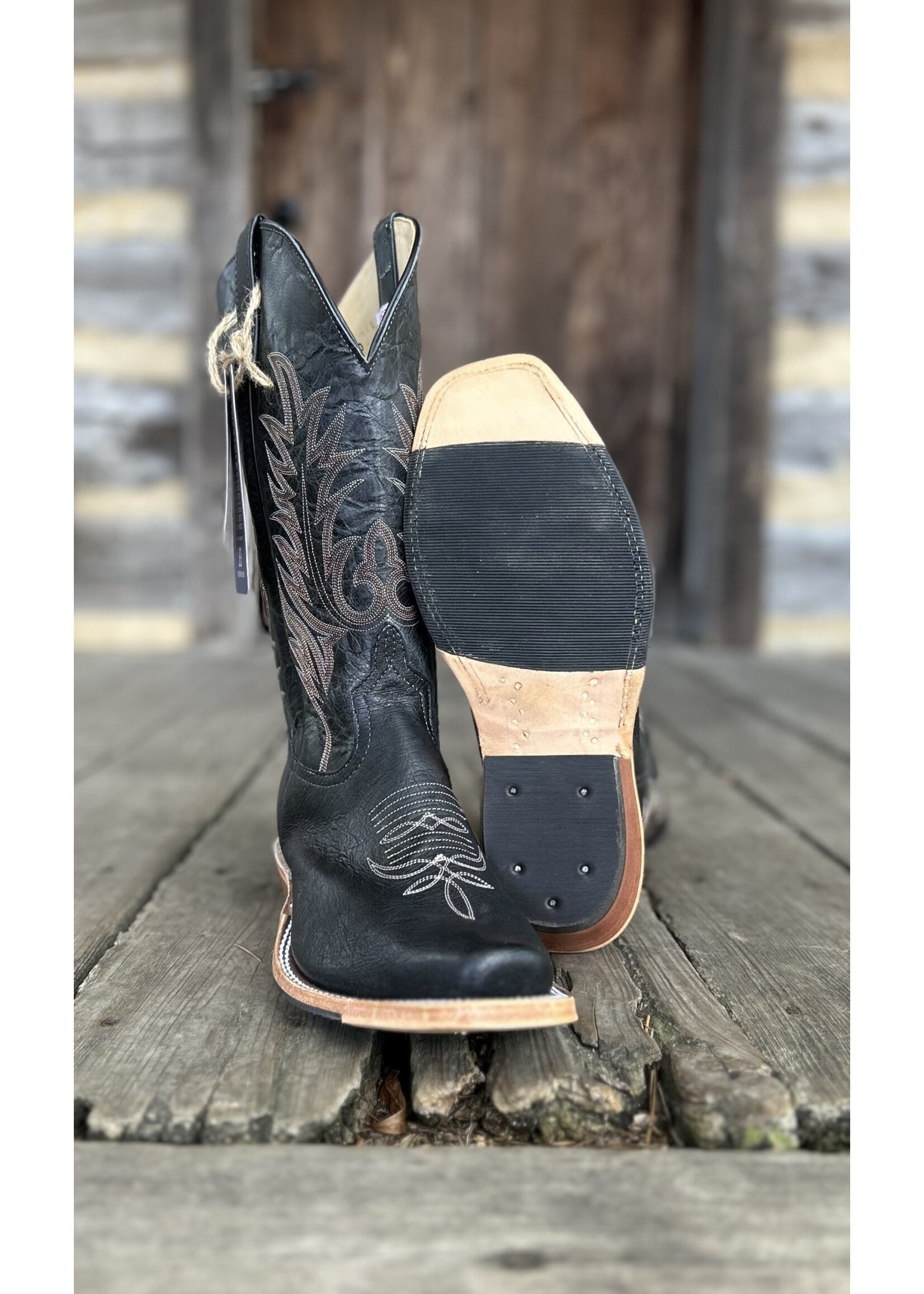 Anderson Bean Anderson Bean No. 337301/340033 Black Smooth Ostrich Western Boot