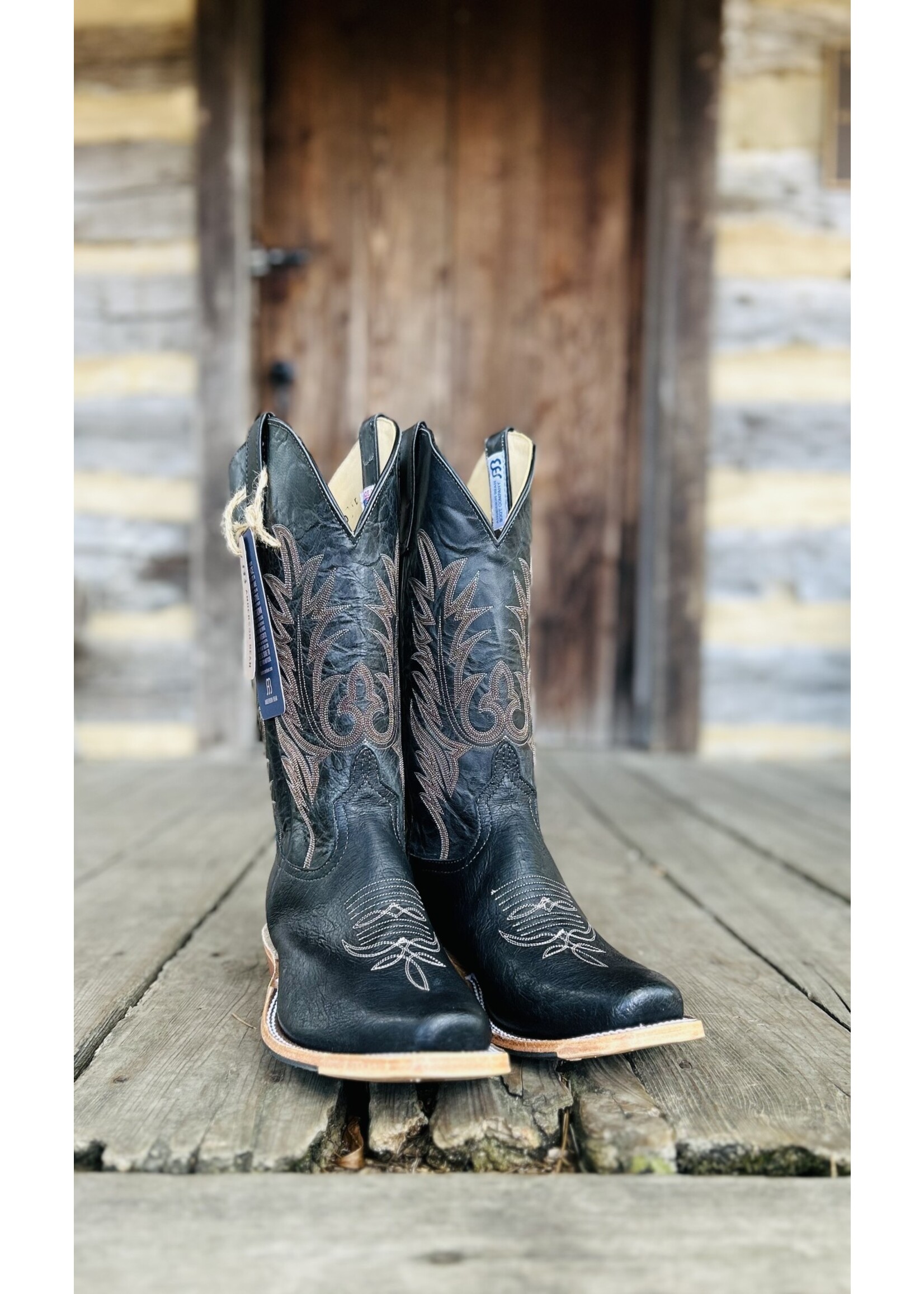 Anderson Bean Anderson Bean No. 337301/340033 Black Smooth Ostrich Western Boot