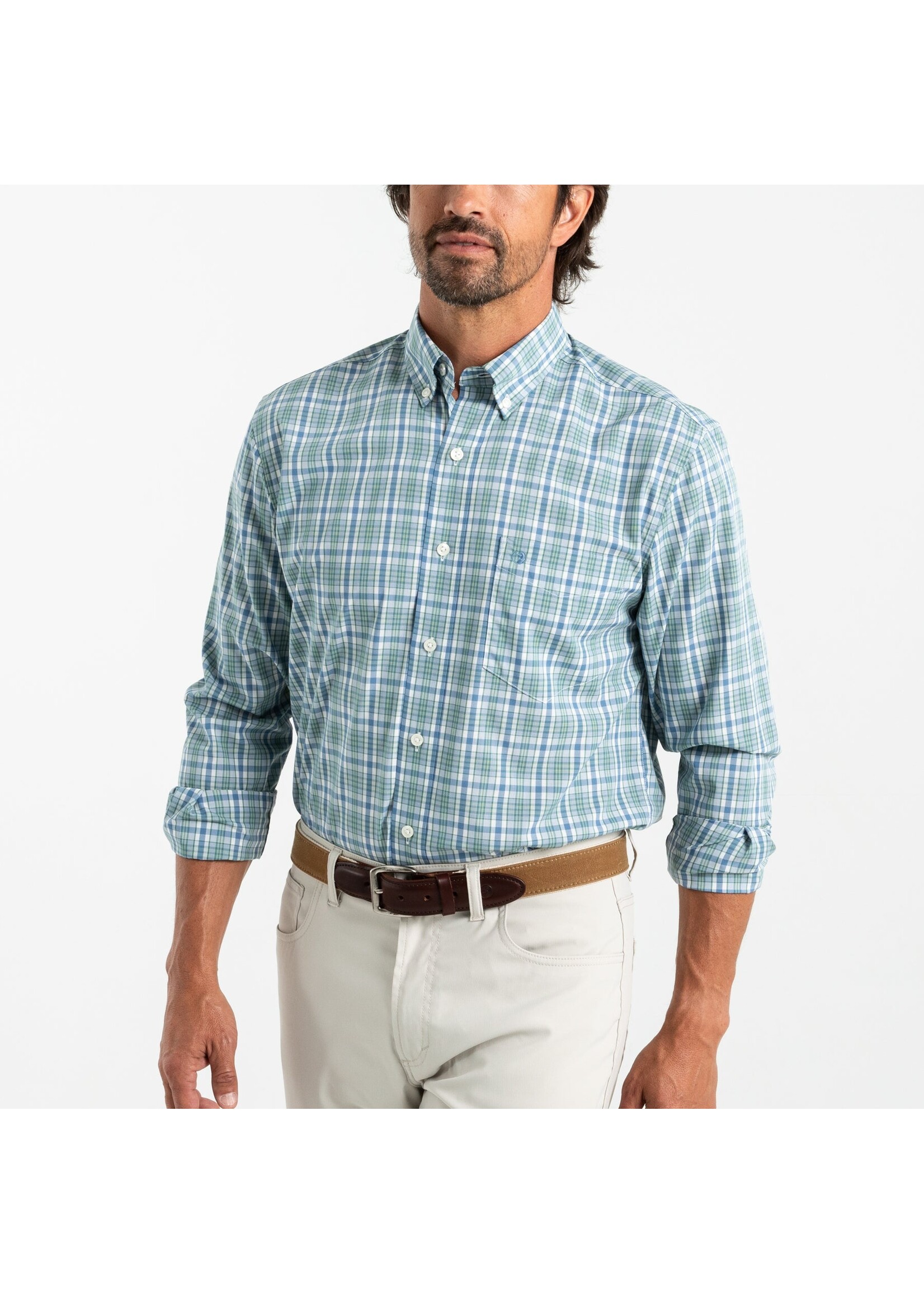 Duck Head Duck Head Performance Poplin Sport Shirt Wallace Plaid D11313