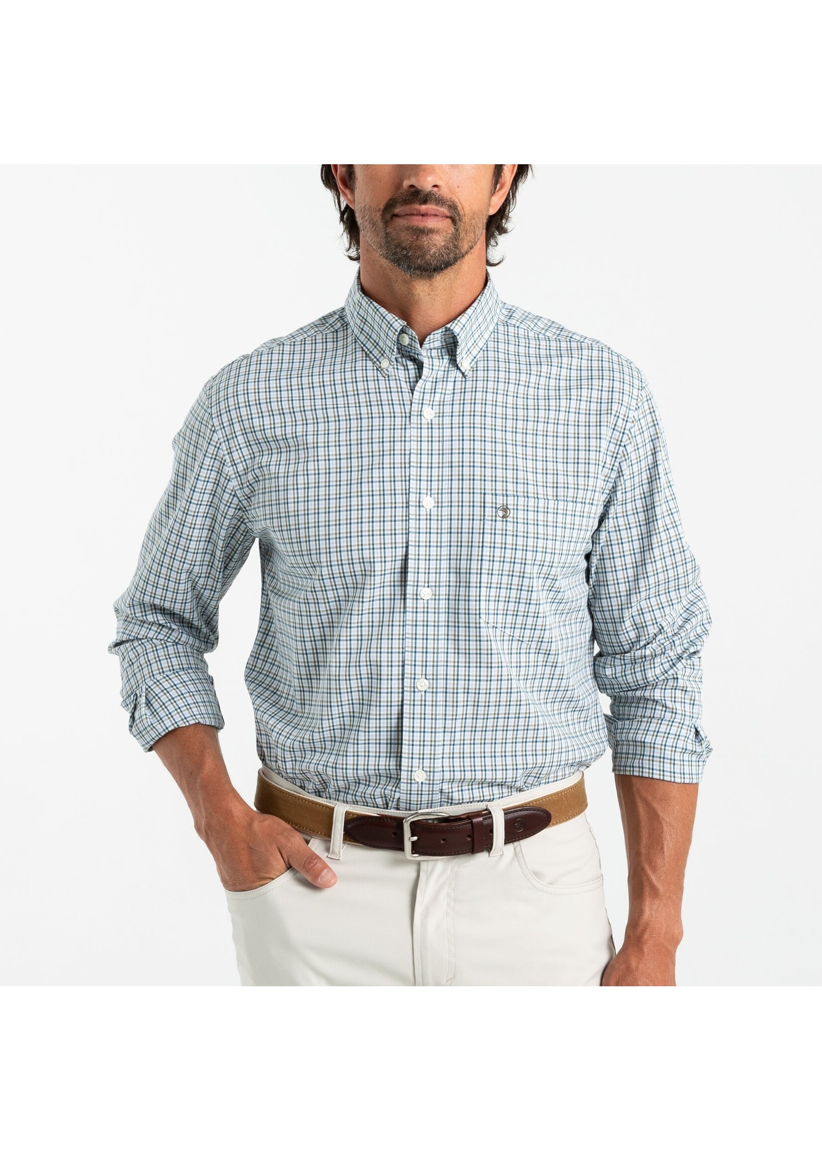 Duck Head Duck Head Performance Poplin Sport Shirt Benton Plaid D11311