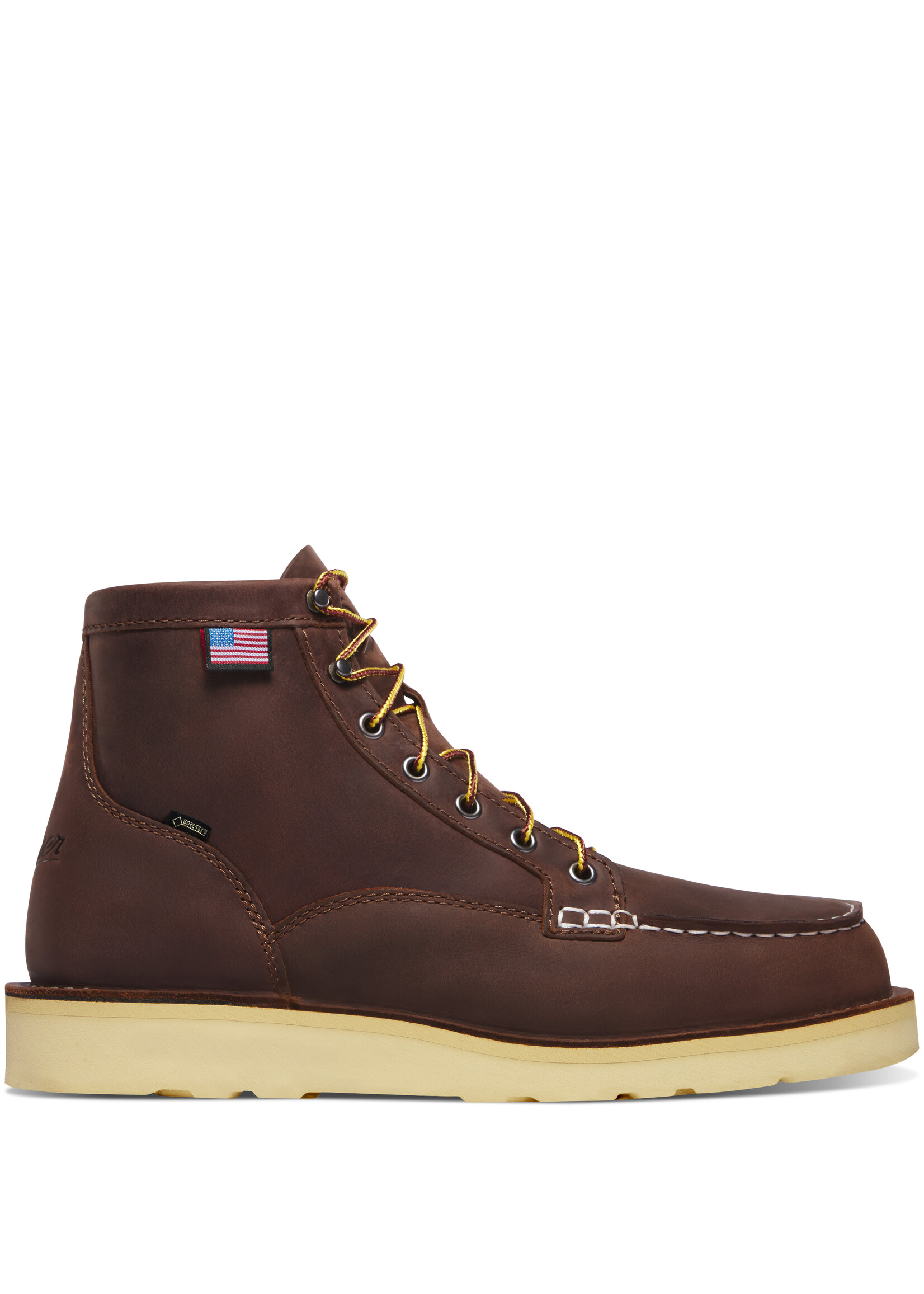 Danner 15589 Bull Run Moc Toe 6 Brown GTX Steel Toe Hewlett Dunn