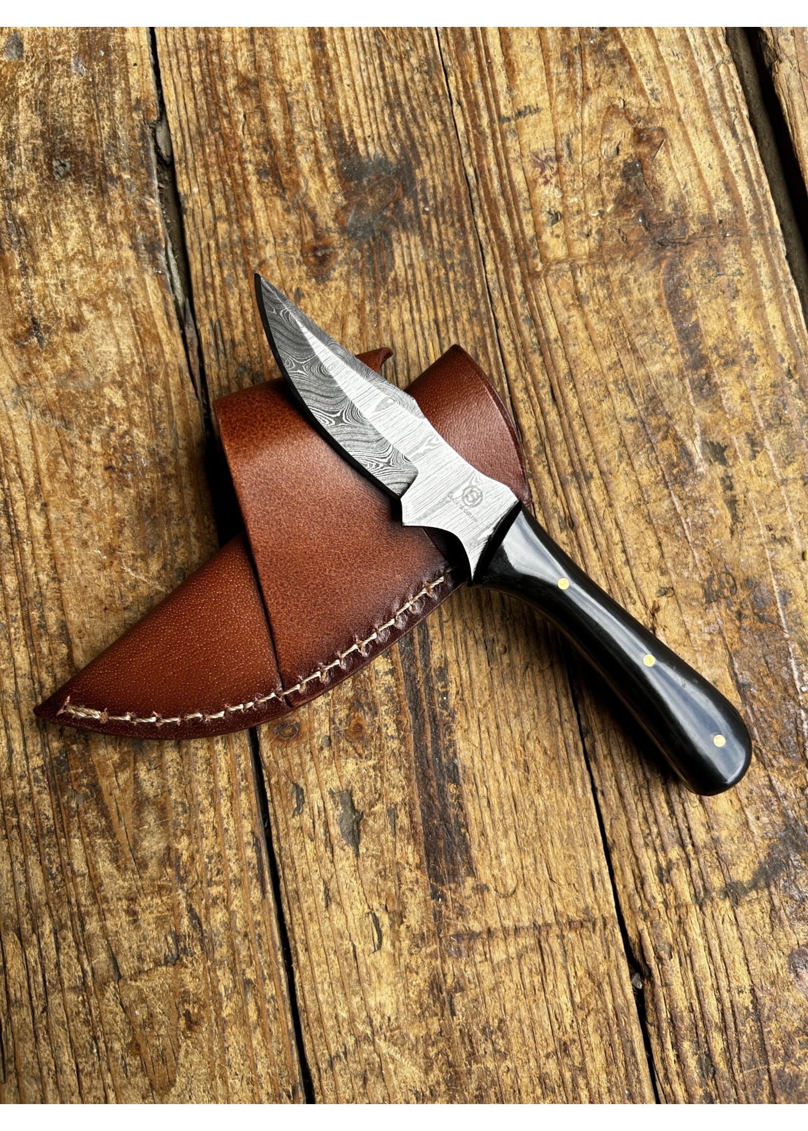 Circle SH Cutlery Circle SH Cutlery CSH-BH Damascus Knife Bull Horn