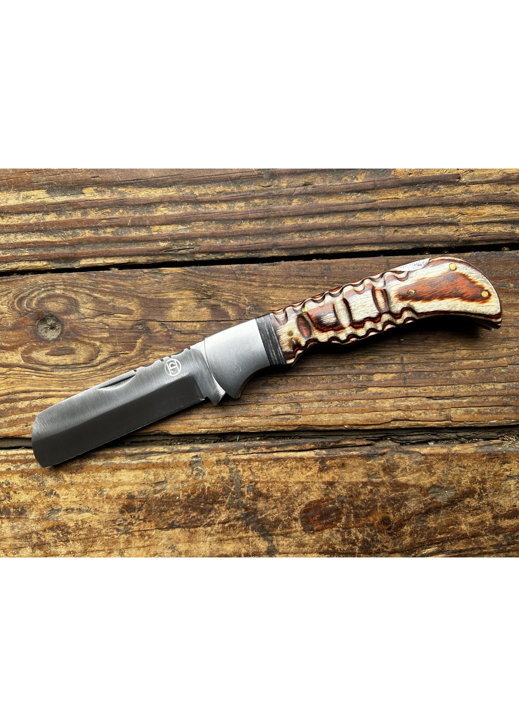 Circle SH Cutlery Circle SH Cutlery CSH-GHFC2 Wood Handle Steering Folding Knife
