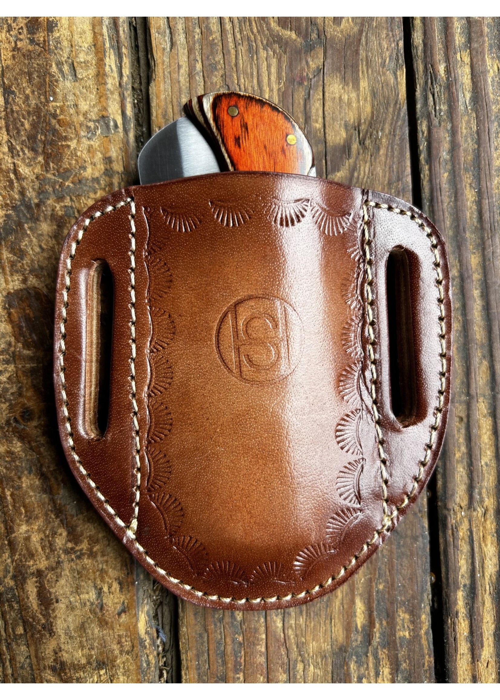 Circle SH Cutlery Circle SH Cutlery CSH-GHFC2 Wood Handle Steering Folding Knife