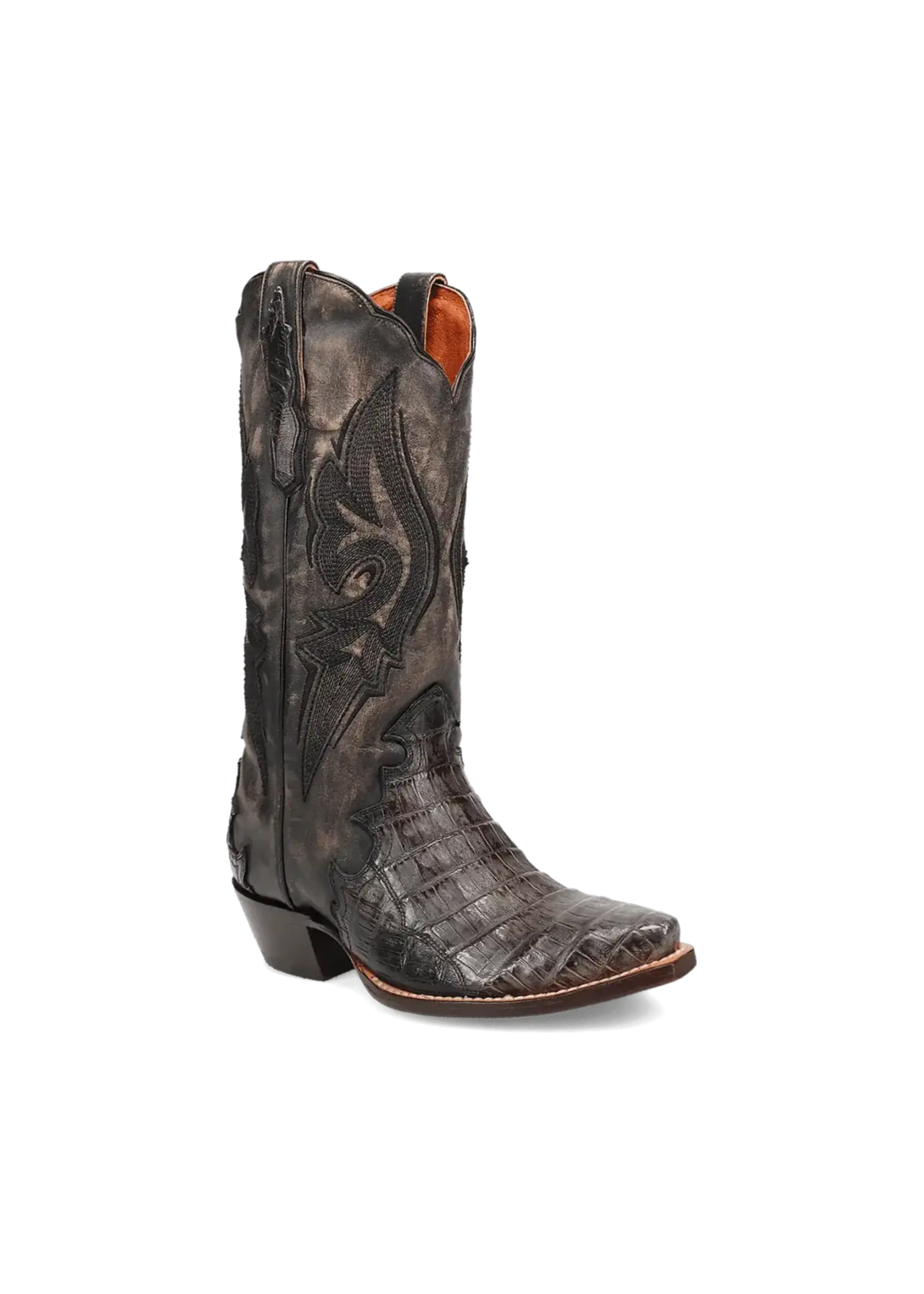 Dan Post DP3060 Berkeley Black Caiman Snip Toe Hewlett Dunn