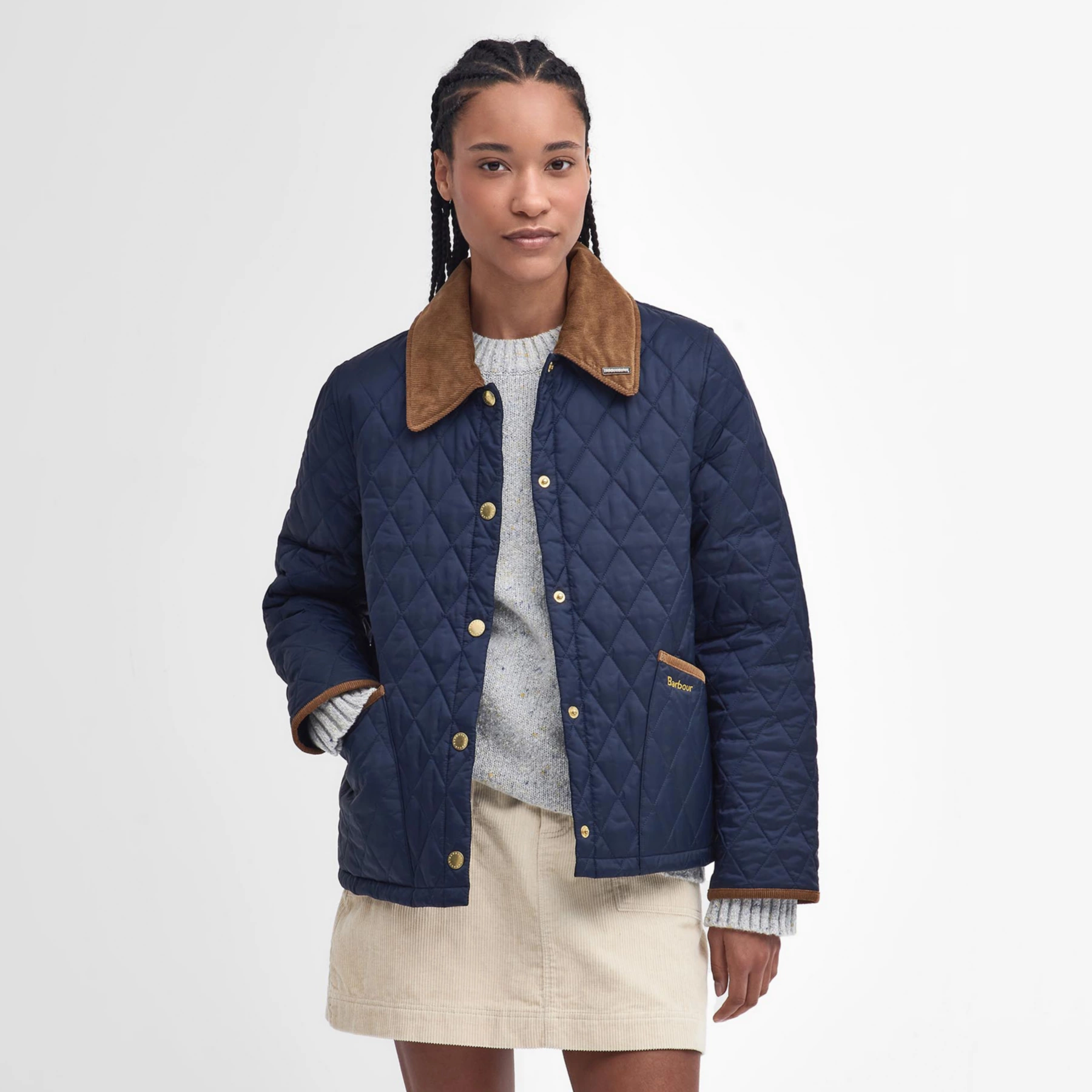 Barbour Womens 30th Anniversery Cropped Liddesdale Quilted Jacket Hewlett Dunn