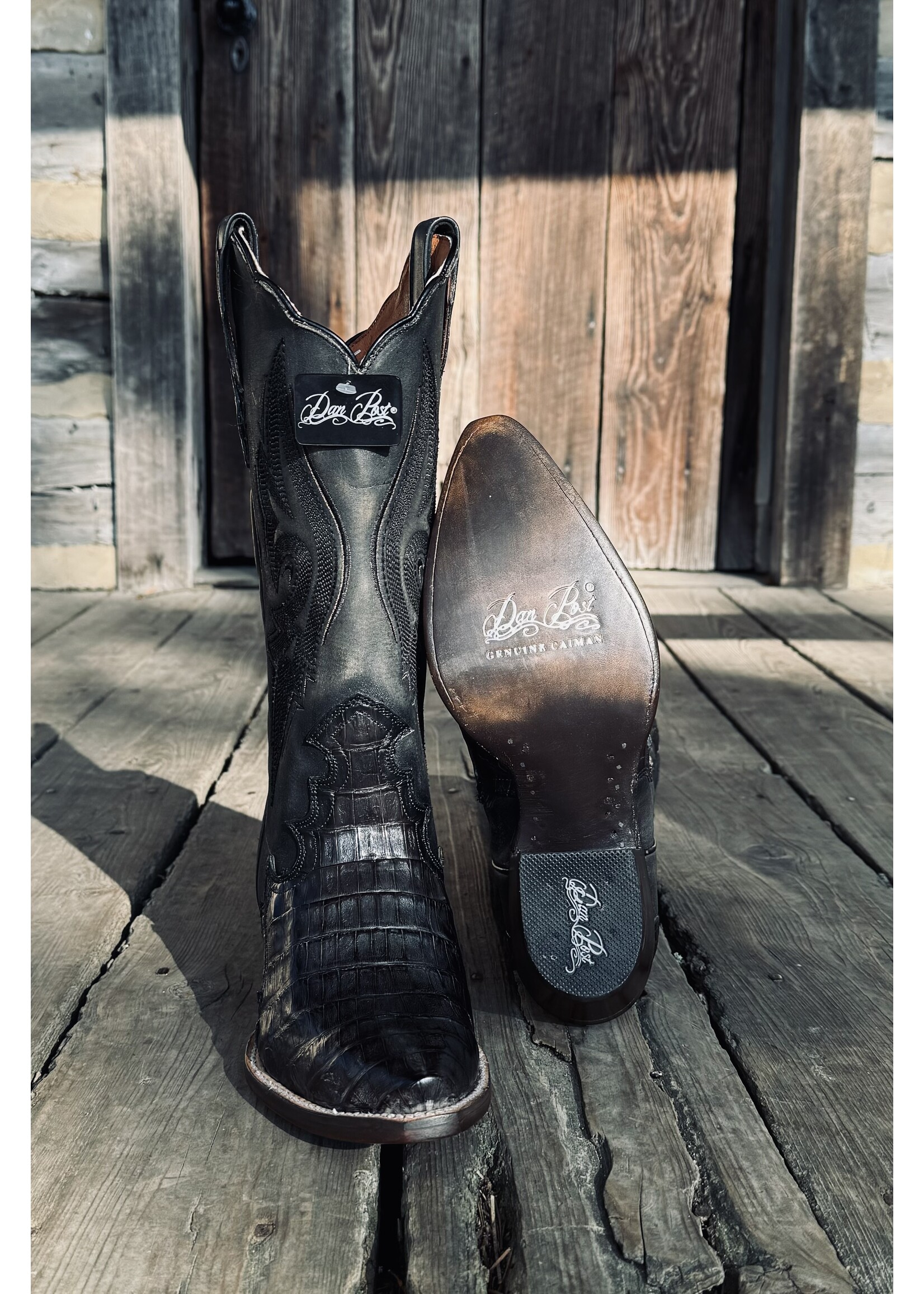 Dan Post Dan Post DP3060 Berkeley Black Caiman Snip Toe Boot