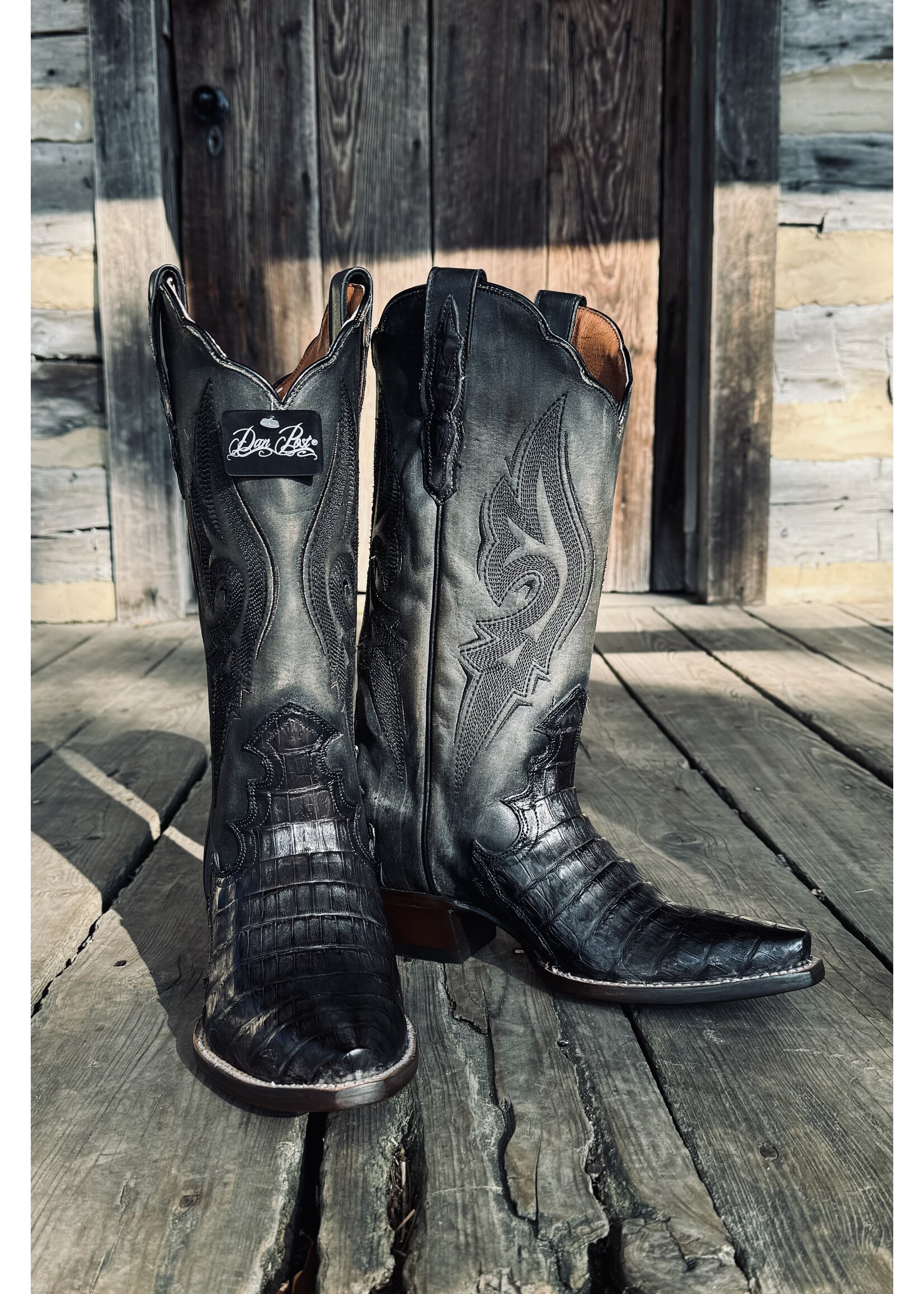 Dan Post Dan Post DP3060 Berkeley Black Caiman Snip Toe Boot