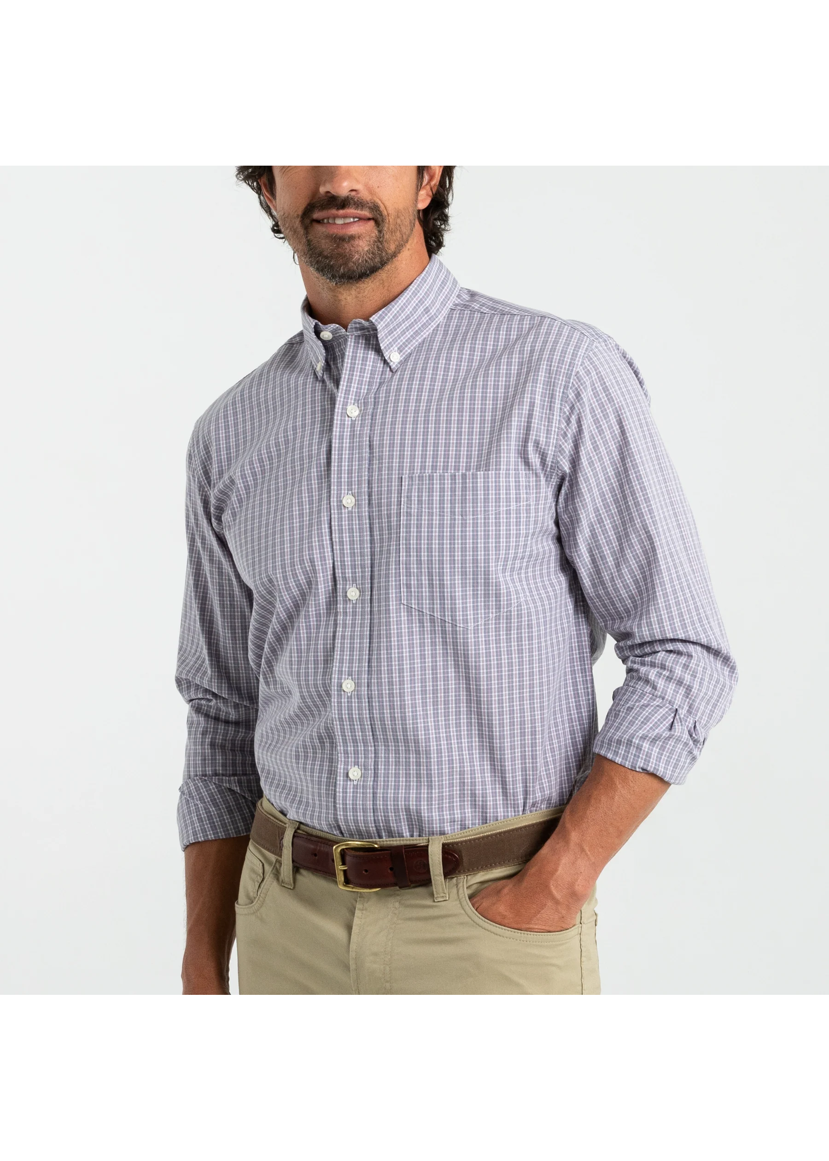 Duck Head Duck Head D11316 Stirling Plaid Cotton Poplin Sport Shirt