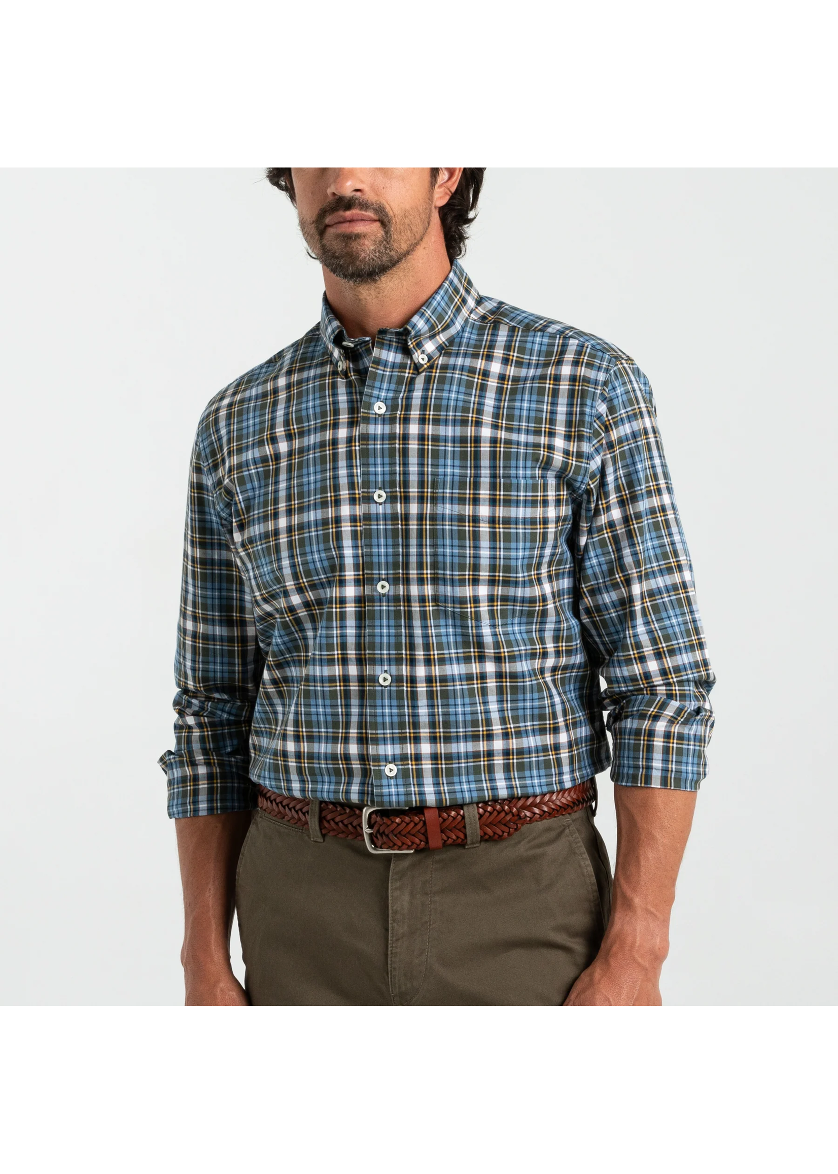 Duck Head Duck Head D11322 Hamlett Plaid Cotton Twill Sport Shirt