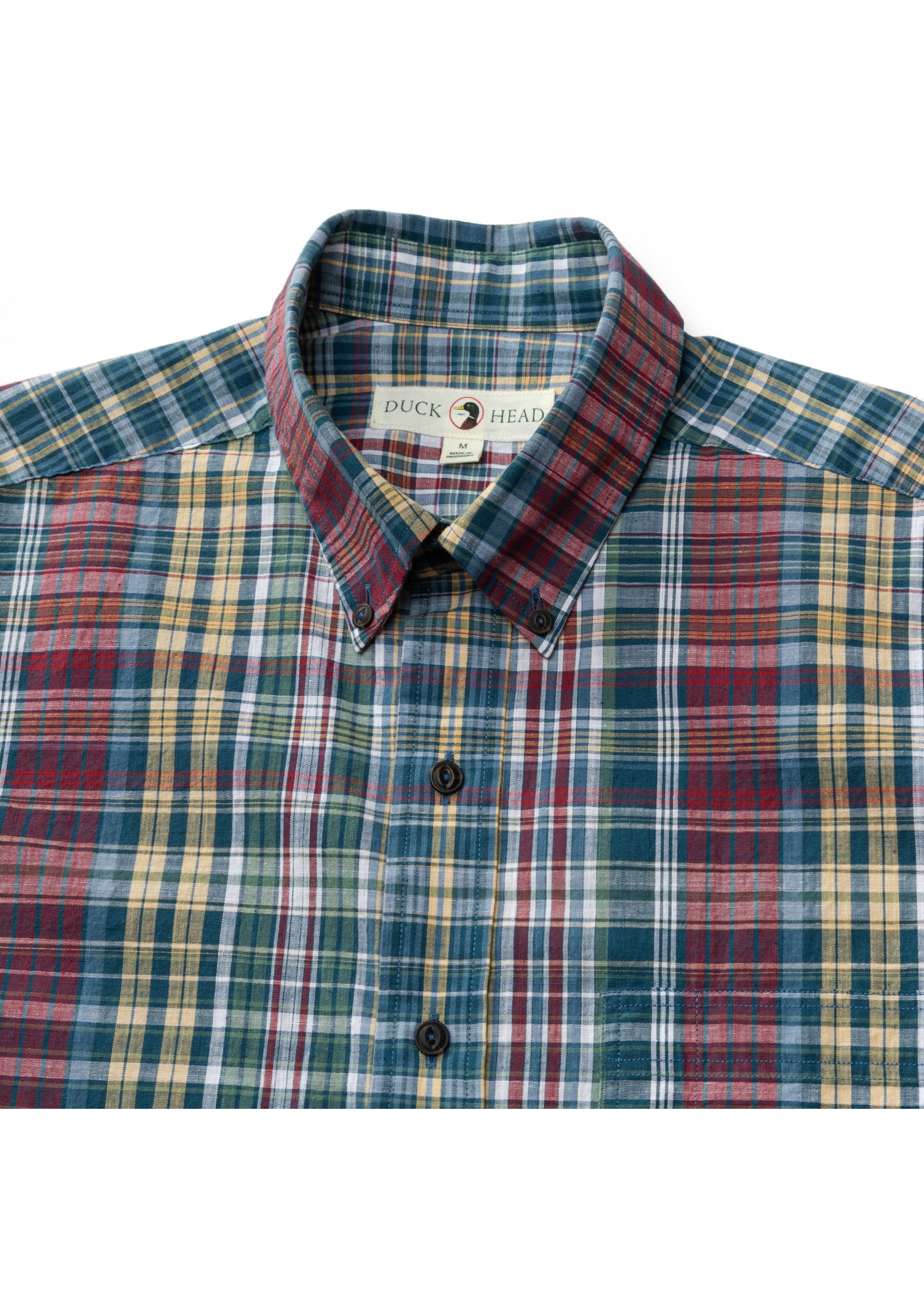 Duck Head Duck Head D11323 Reid Plaid Cotton Slub Sport Shirt