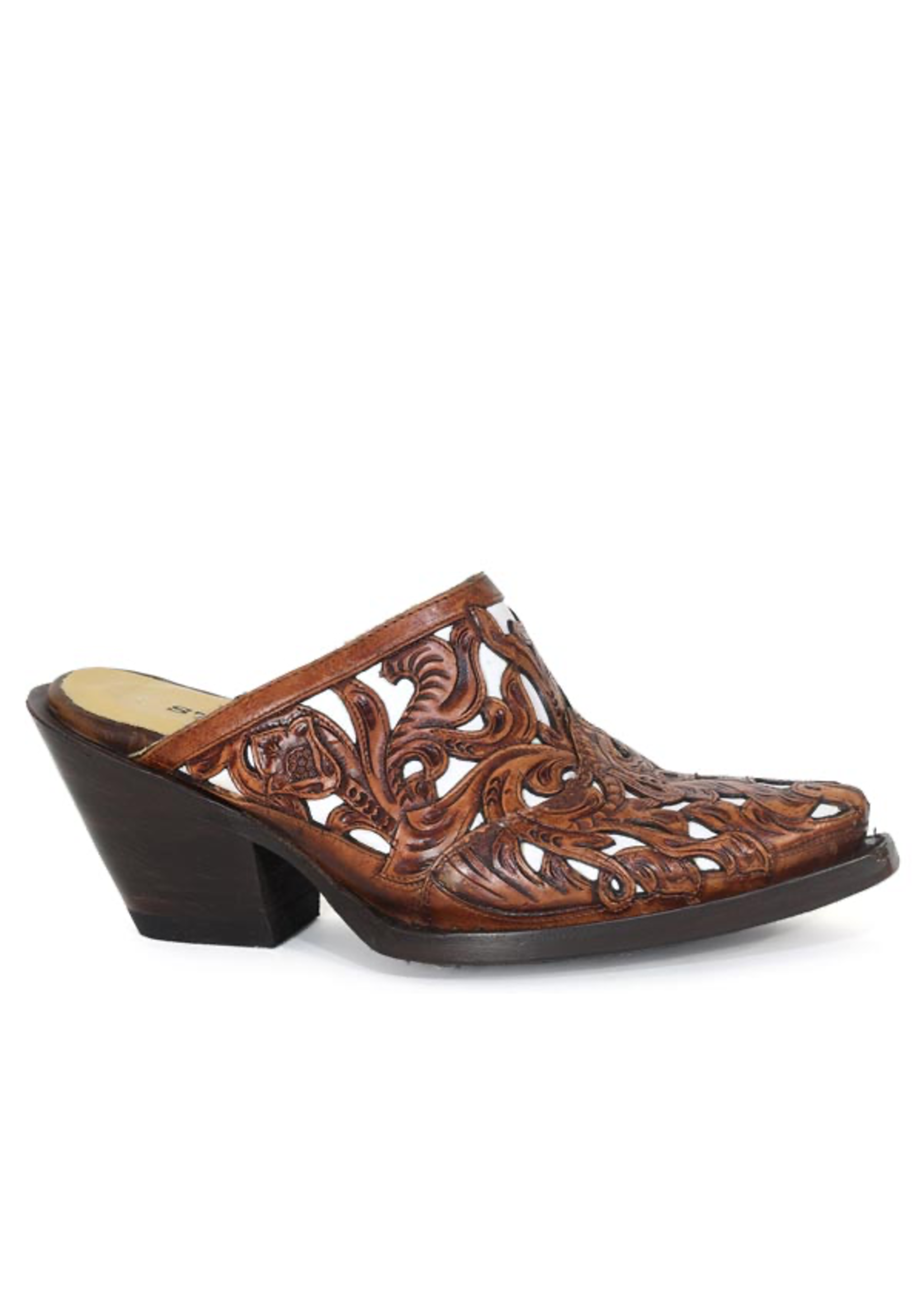 Stetson Stetson Women's Mia Hand Tooled Mule Boot