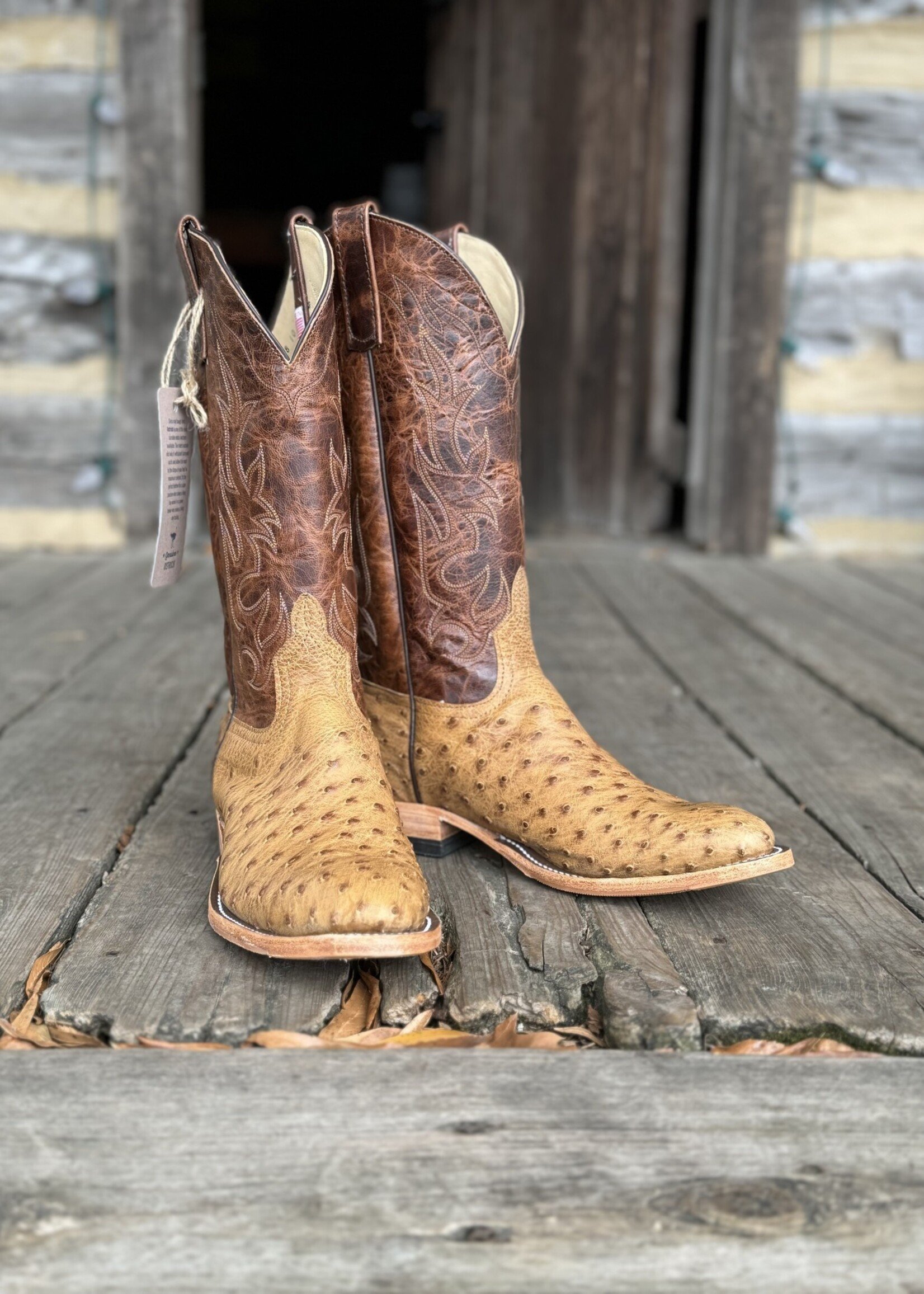Anderson Bean Anderson Bean No. 337304 Terra Vintage Full Quill Ostrich Western Boot