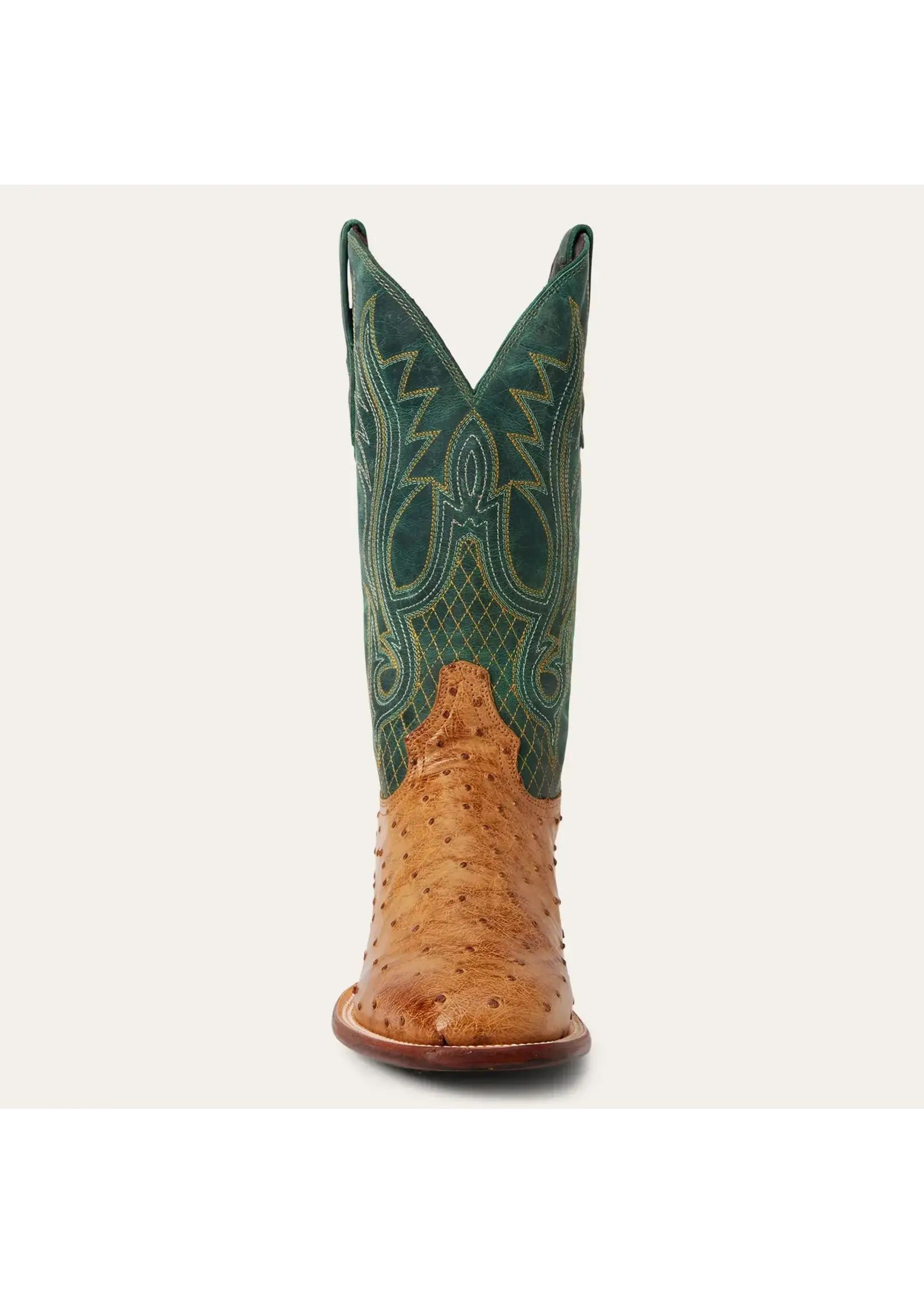 Stetson John B Stetson No. 12-020-1852-0504 Ozzy Tan Ostrich Western Boot