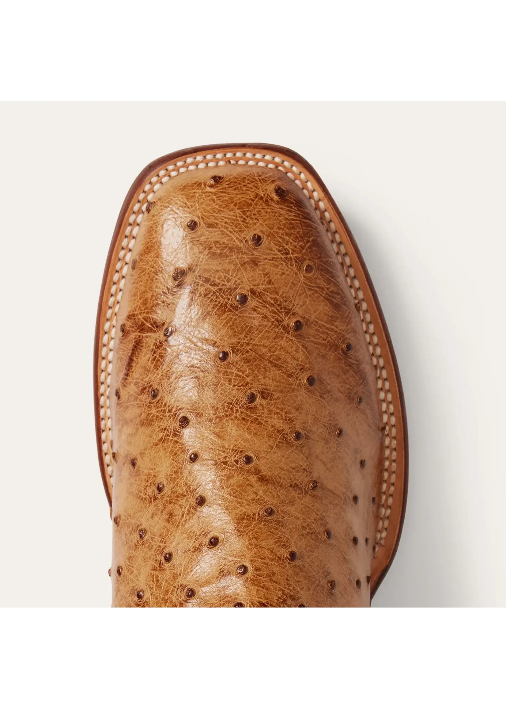 Stetson John B Stetson No. 12-020-1852-0504 Ozzy Tan Ostrich Western Boot