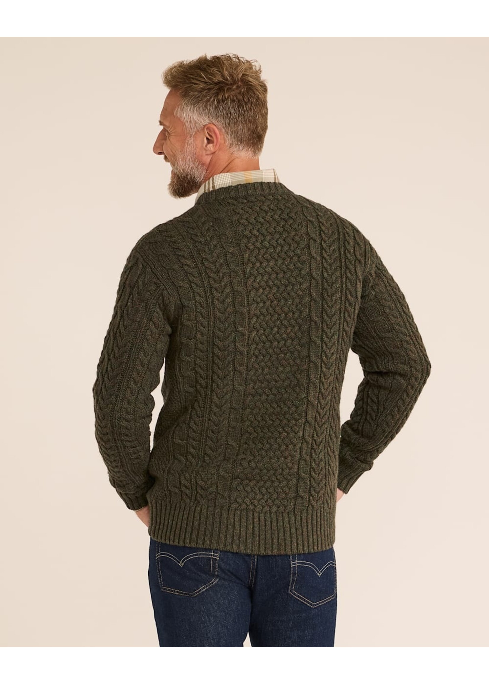 Pendleton Men s Shetland Collection Wool Fisherman s Sweater Hewlett Dunn