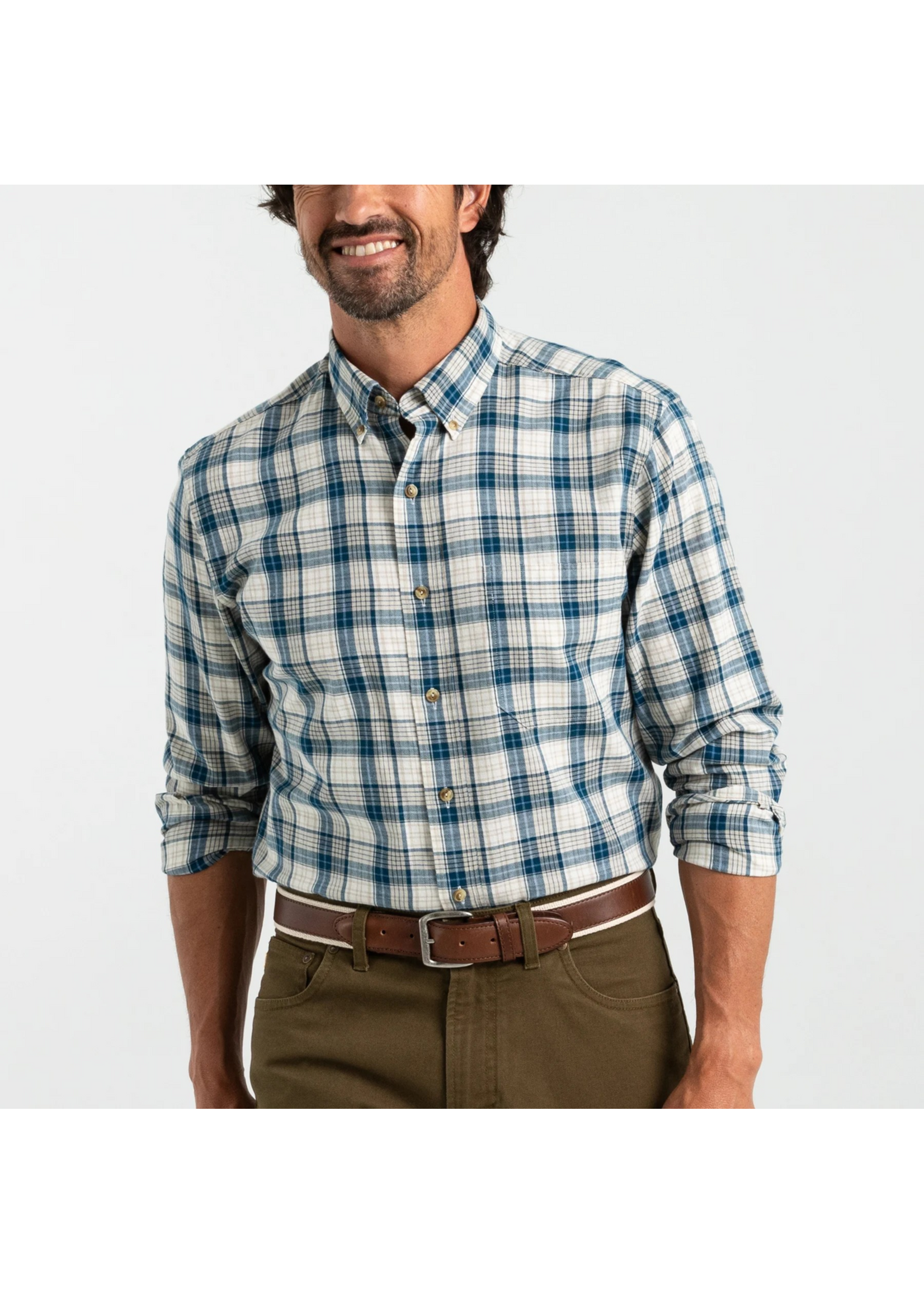 Duck Head Duck Head No. D11327 Holling Cotton/ Wool Twill Sport Shirt