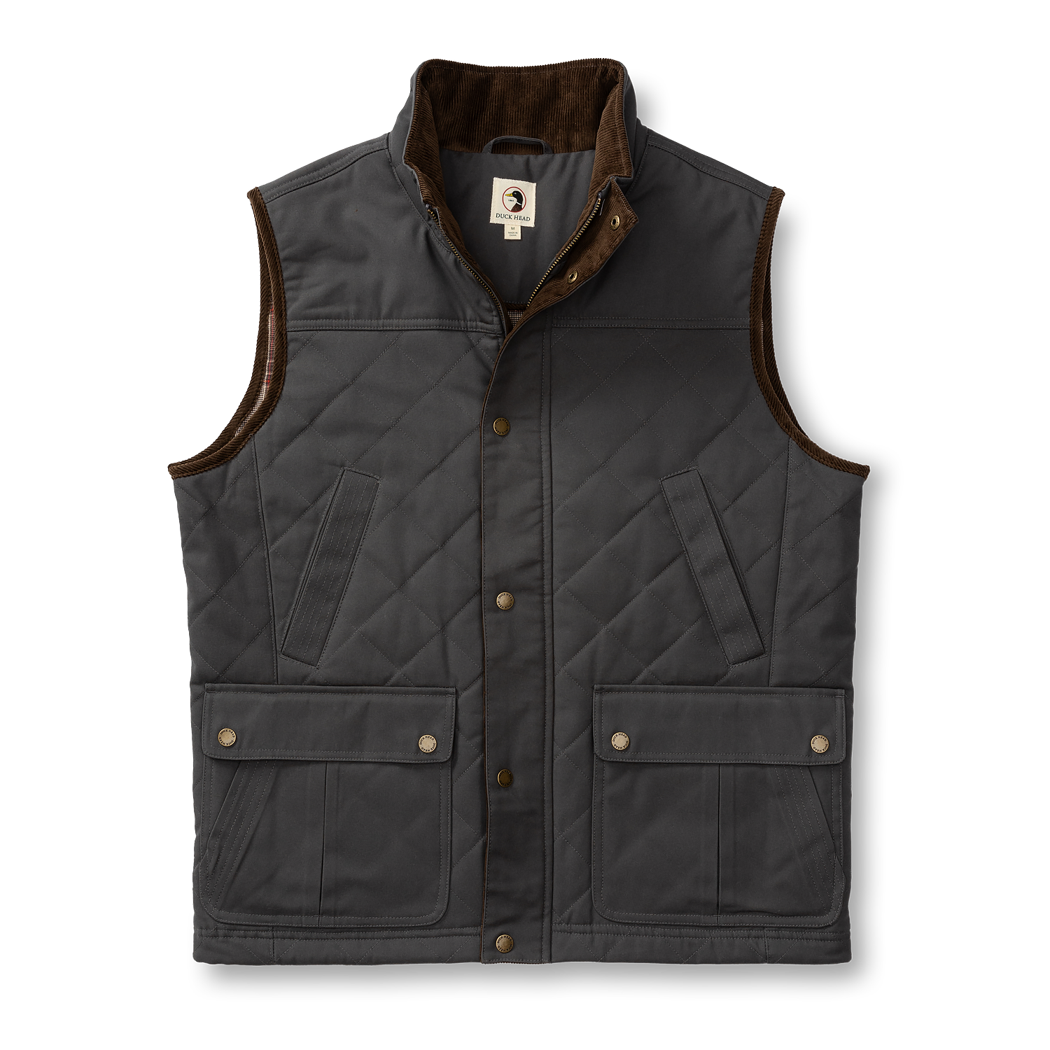 トップス 21AW  peak QUILTED FLANNEL VEST Duck Head No. D51022 Waxed Duck Canvas Quilted Vest
