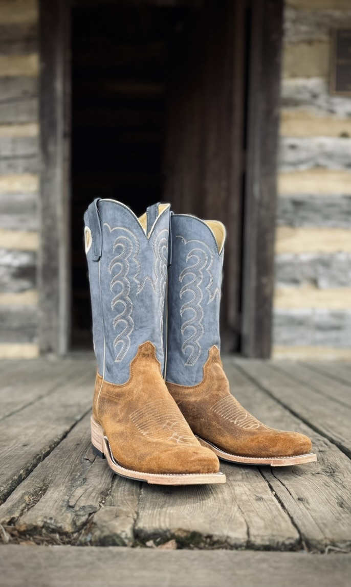 ウホウホ Lawless Distressed Western Boots - Square Toe