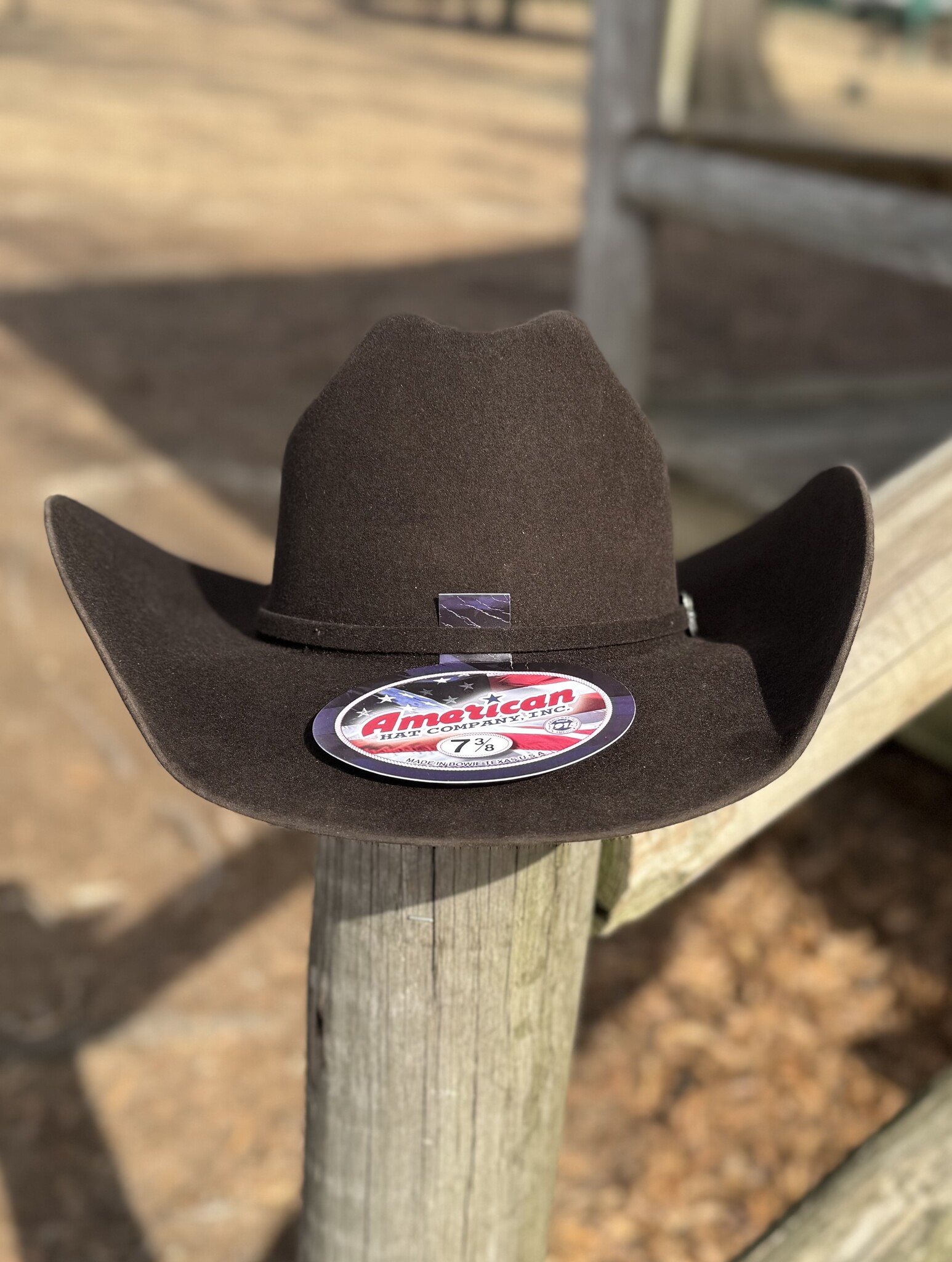 American Hat Co. Black Cherry 7X Beaver Fur Felt Cowboy Hat Western Rodeo Stetson